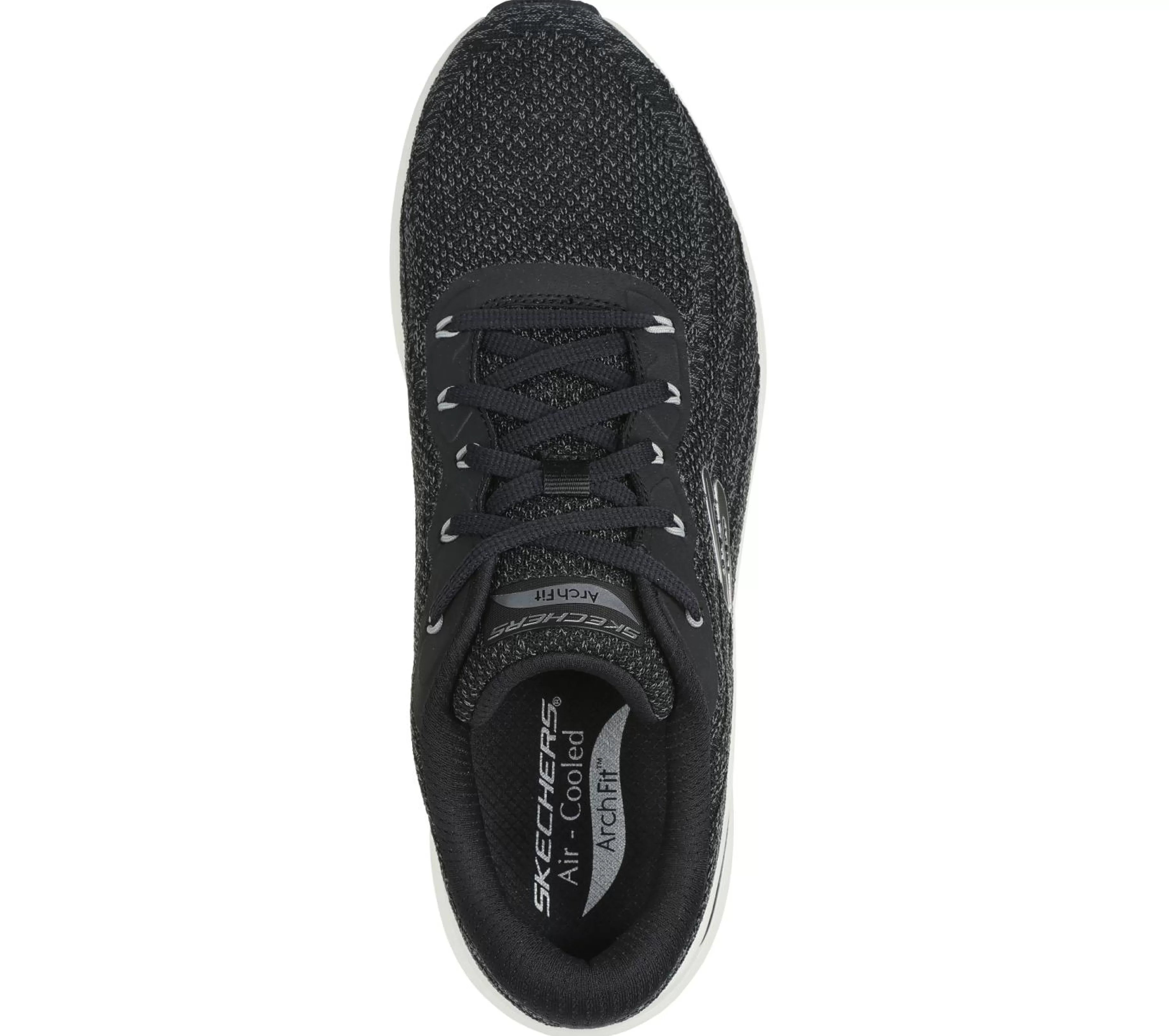 Sapatos Com Atacadores | Sapatilhas Casuais | SKECHERS Arch Fit 2.0 - Road Wave PRETO / BRANCO