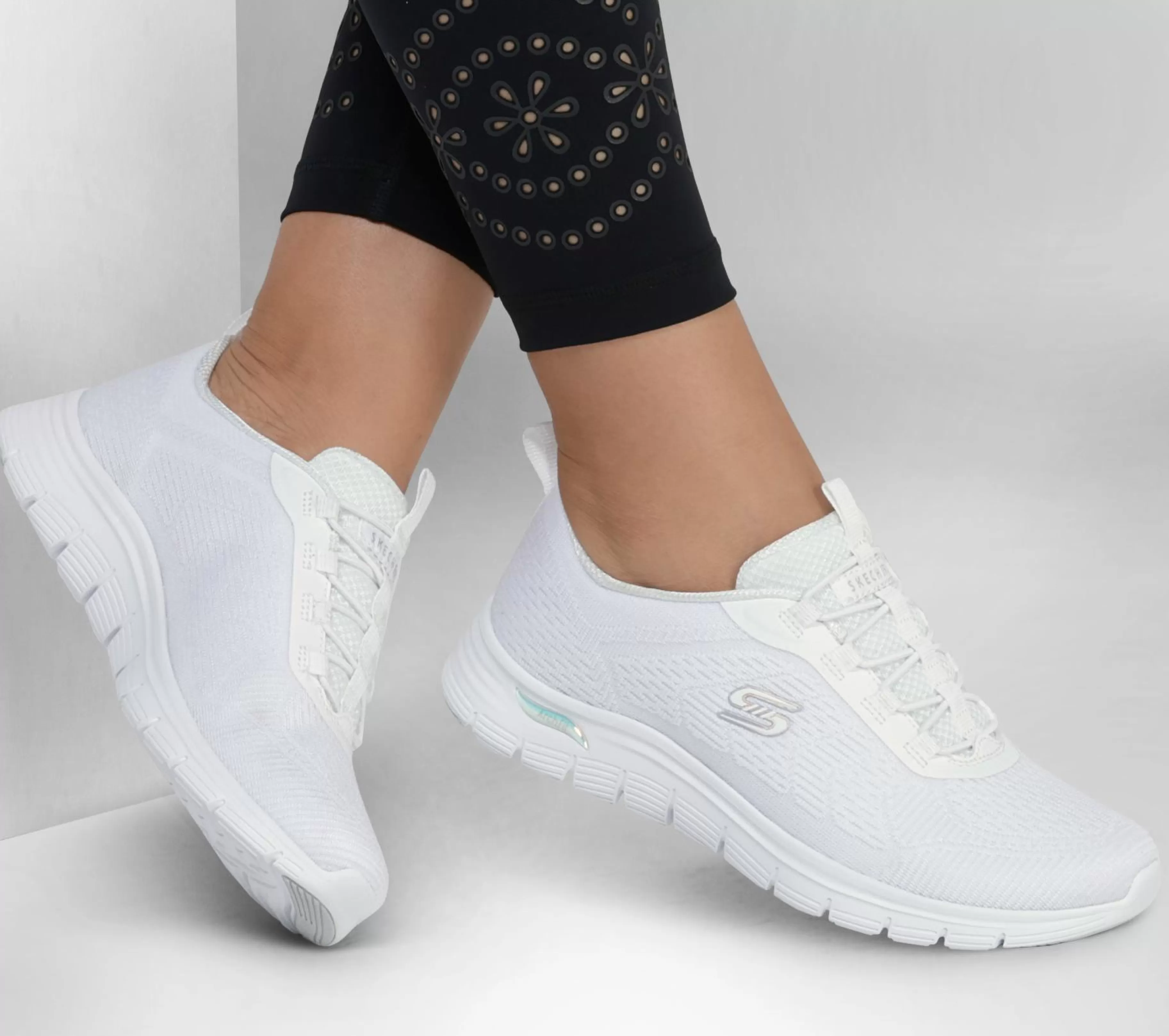 Calçado Sem Atacadores | Sapatilhas Casuais | SKECHERS Arch Fit Vista - Gleaming BRANCO