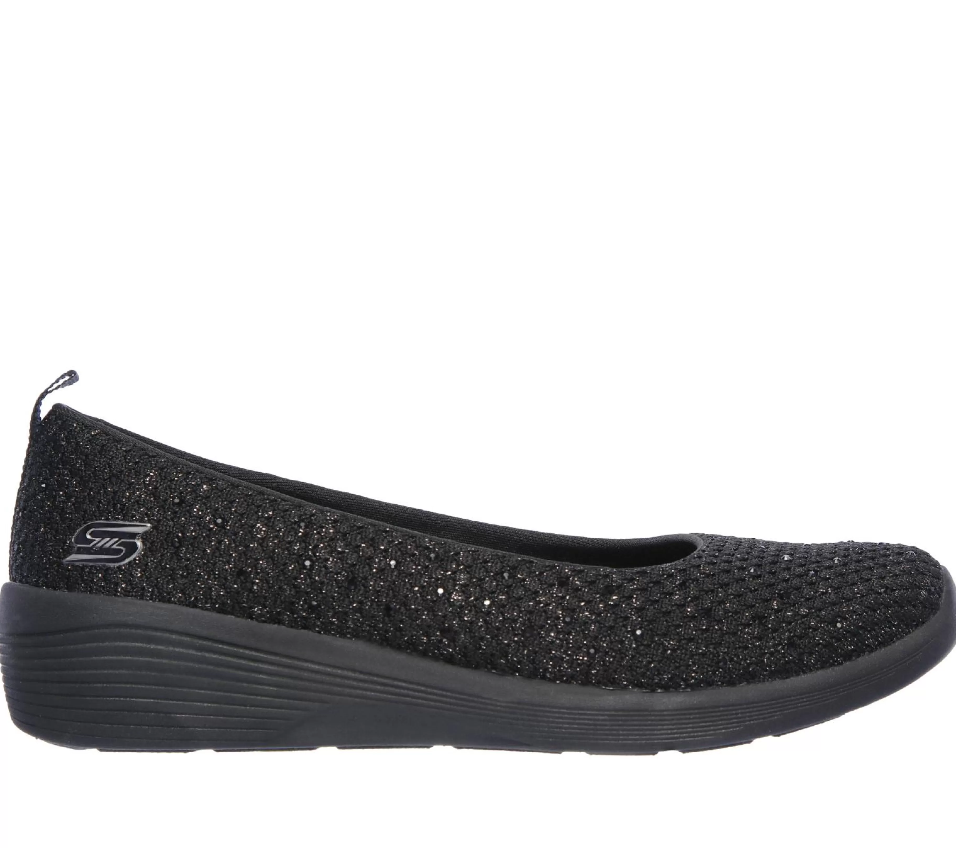 Sapatos Rasos | Sapatos De Cunha | SKECHERS Arya - Sweet Glitz PRETO