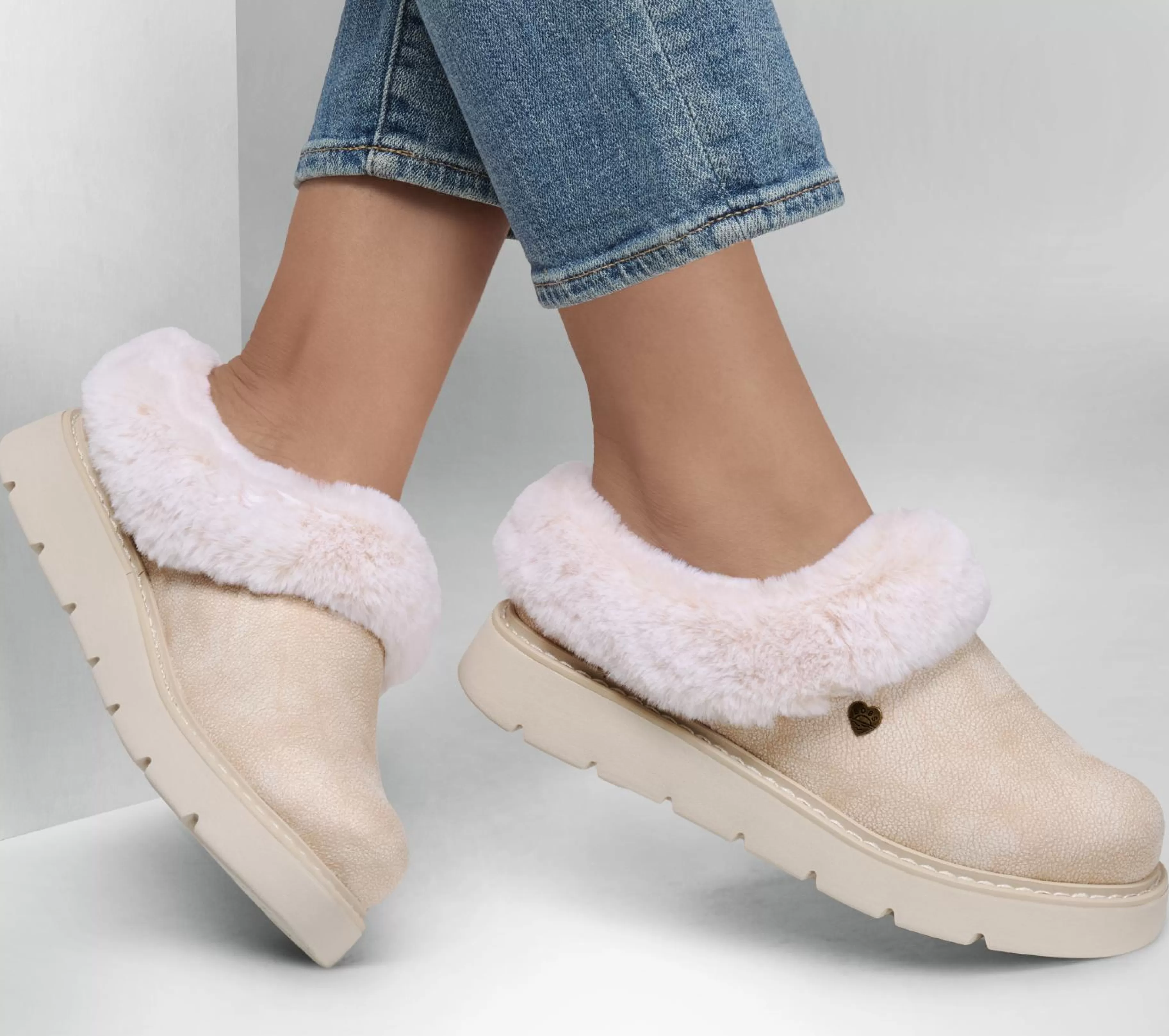 Slippers | SKECHERS BOBS Keepsakes Lite - Cozy Blend BRANCO SUJO