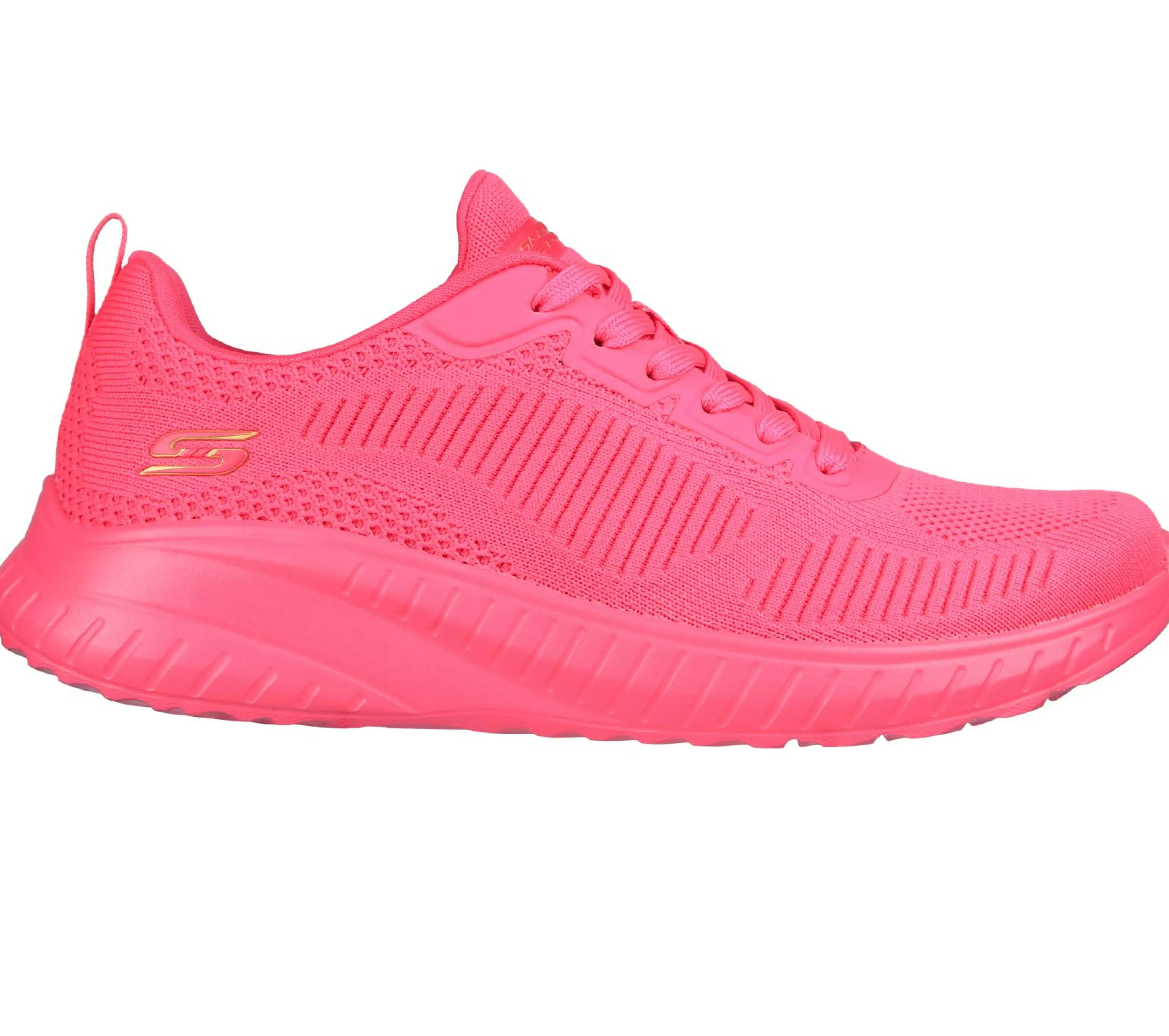 Sapatilhas Casuais | Com Atacadores | SKECHERS Bobs Sport Squad Chaos - Cool Rythms ROSA NEON