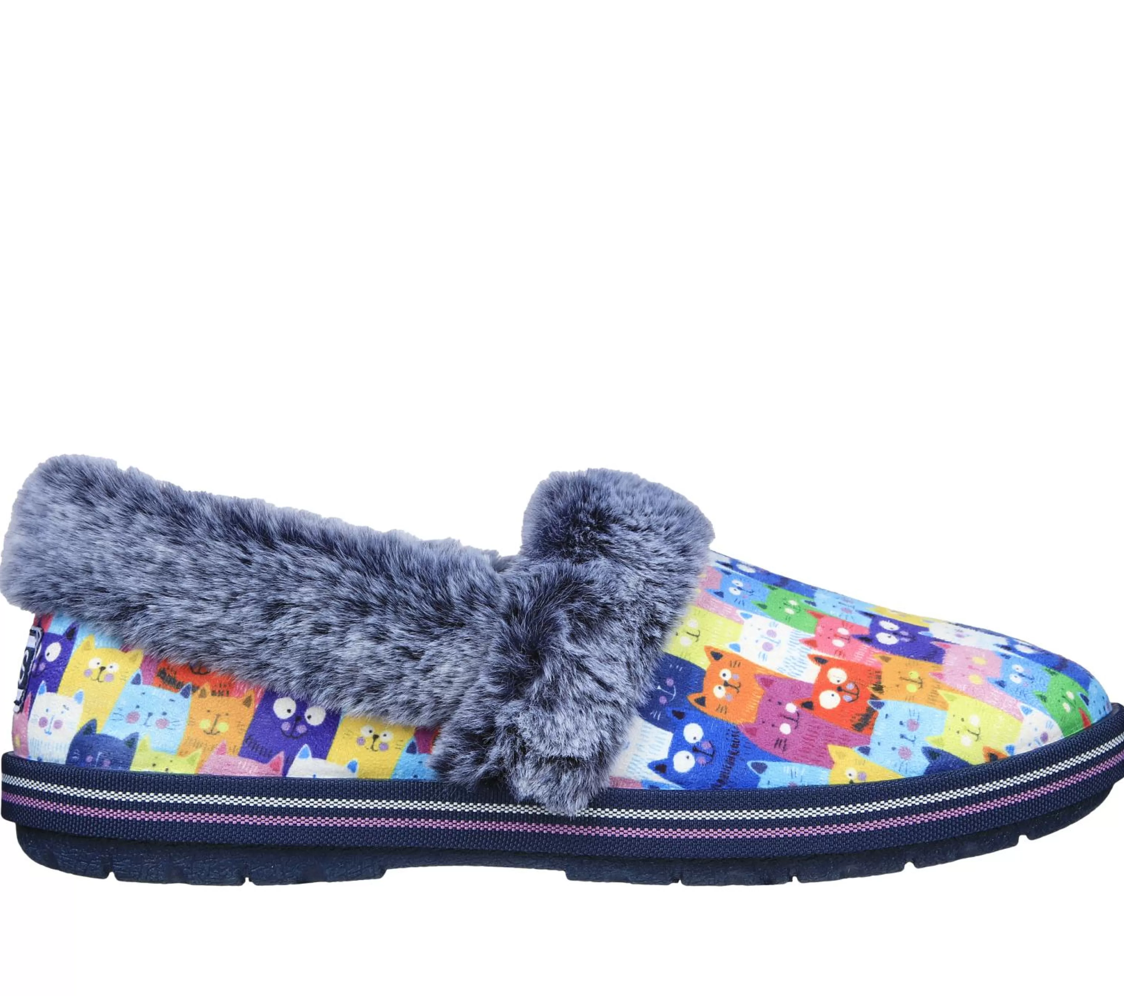 Slippers | SKECHERS BOBS Too Cozy - Rockstar Pawty NAVY / MULTICOR