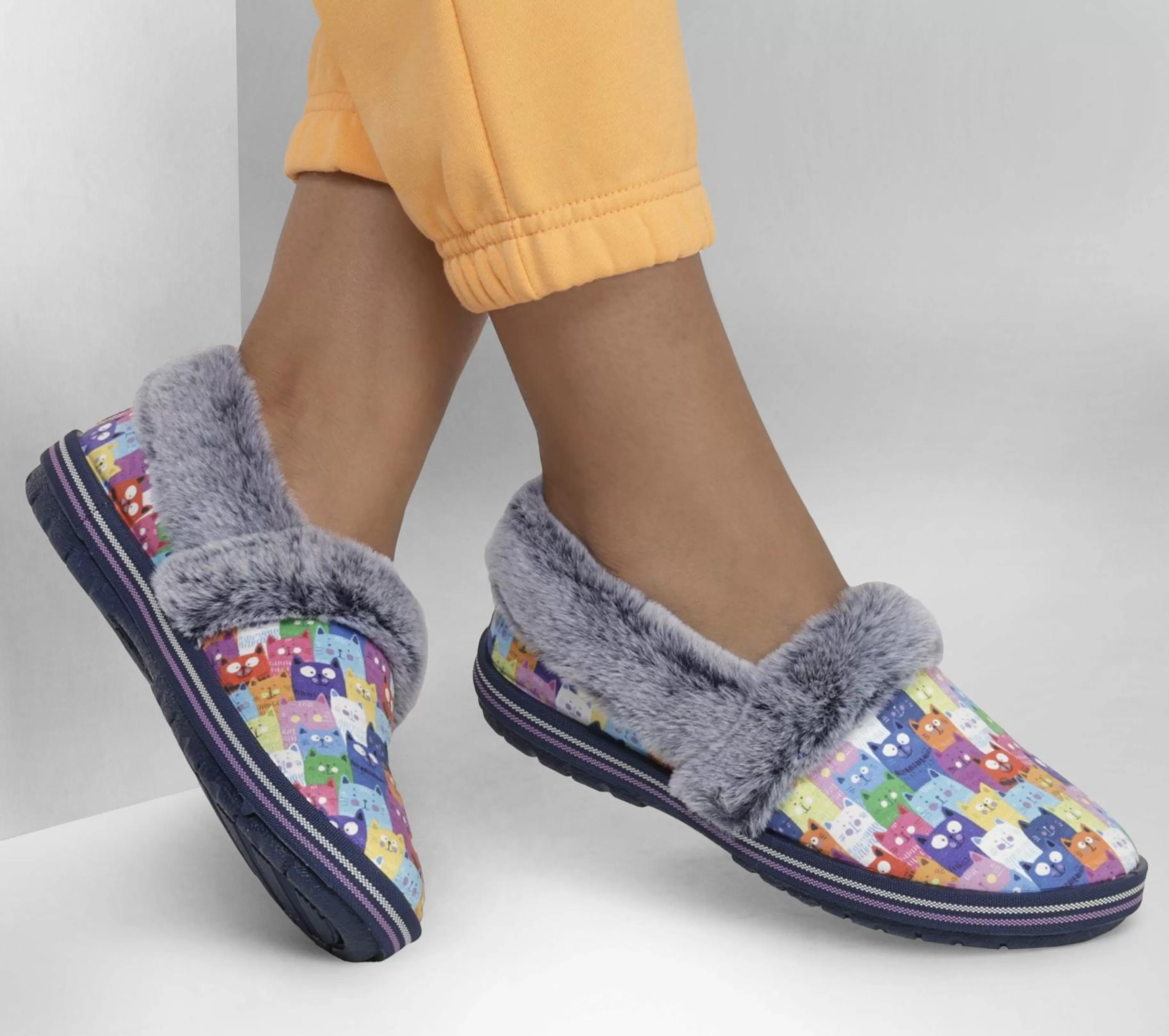 Slippers | SKECHERS BOBS Too Cozy - Rockstar Pawty NAVY / MULTICOR