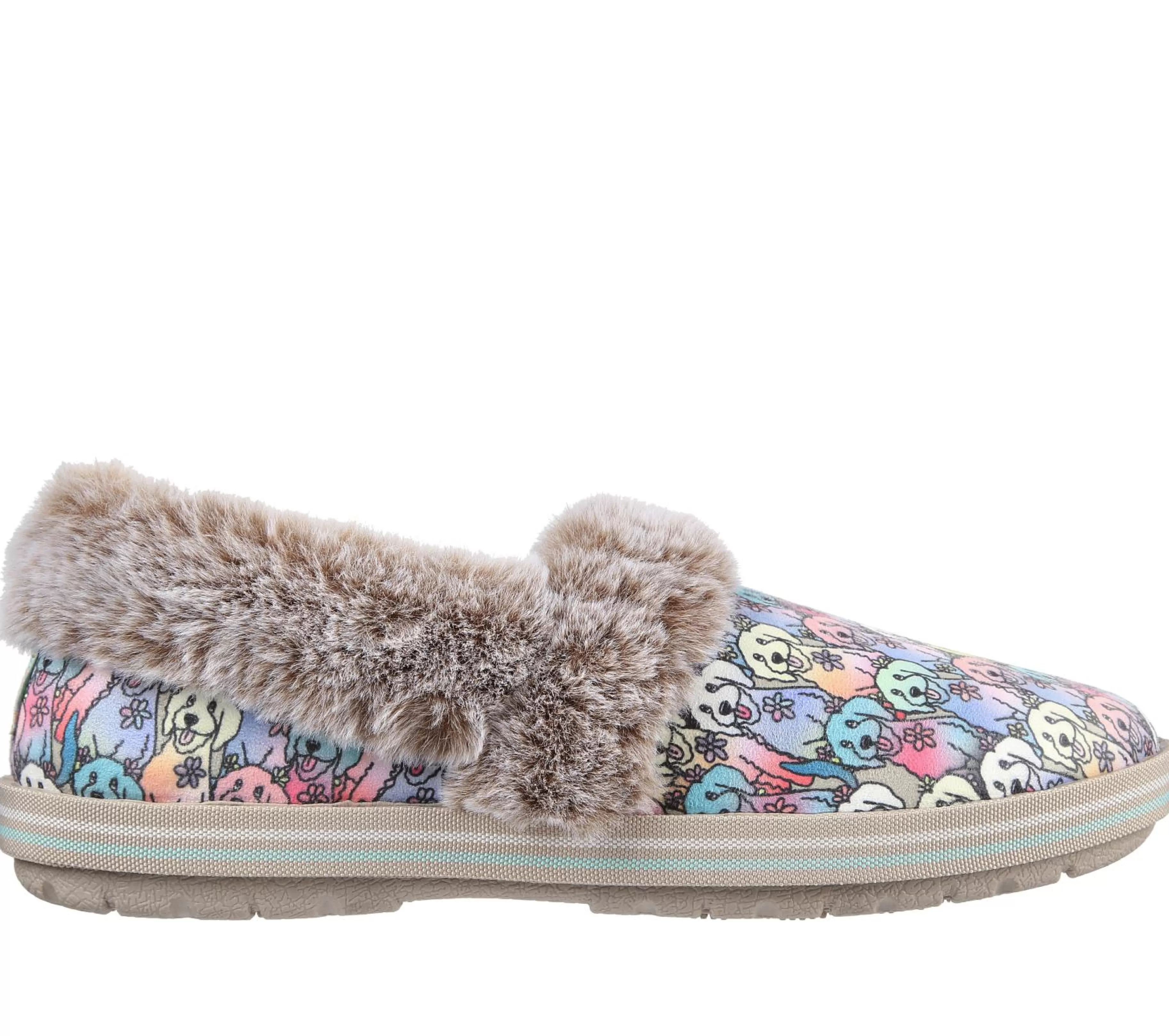 Slippers | SKECHERS BOBS Too Cozy - Winter Howl NATURAL / MULTICOR