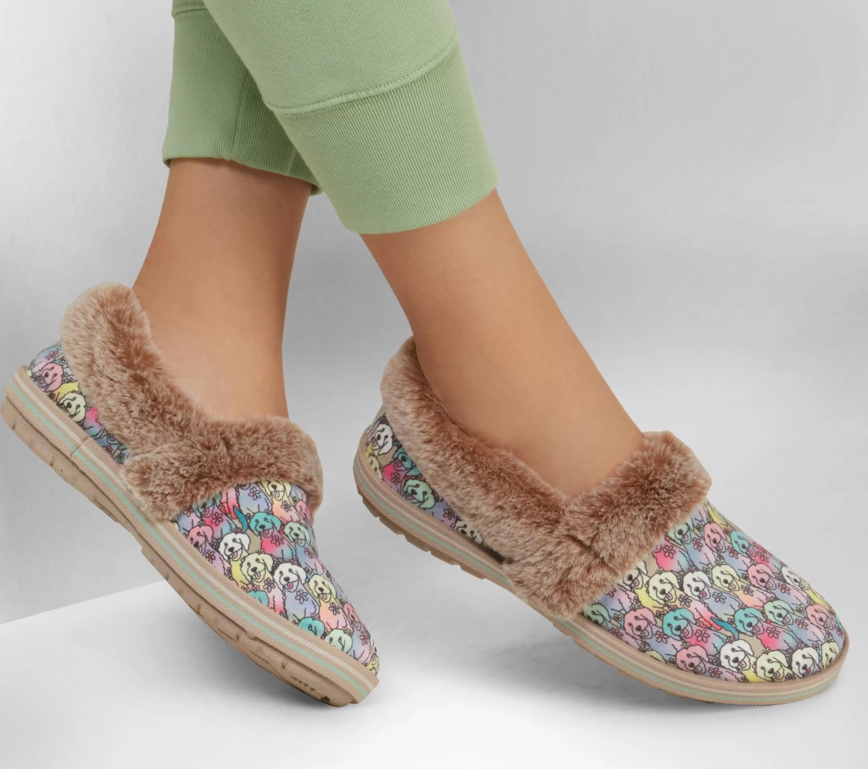 Slippers | SKECHERS BOBS Too Cozy - Winter Howl NATURAL / MULTICOR