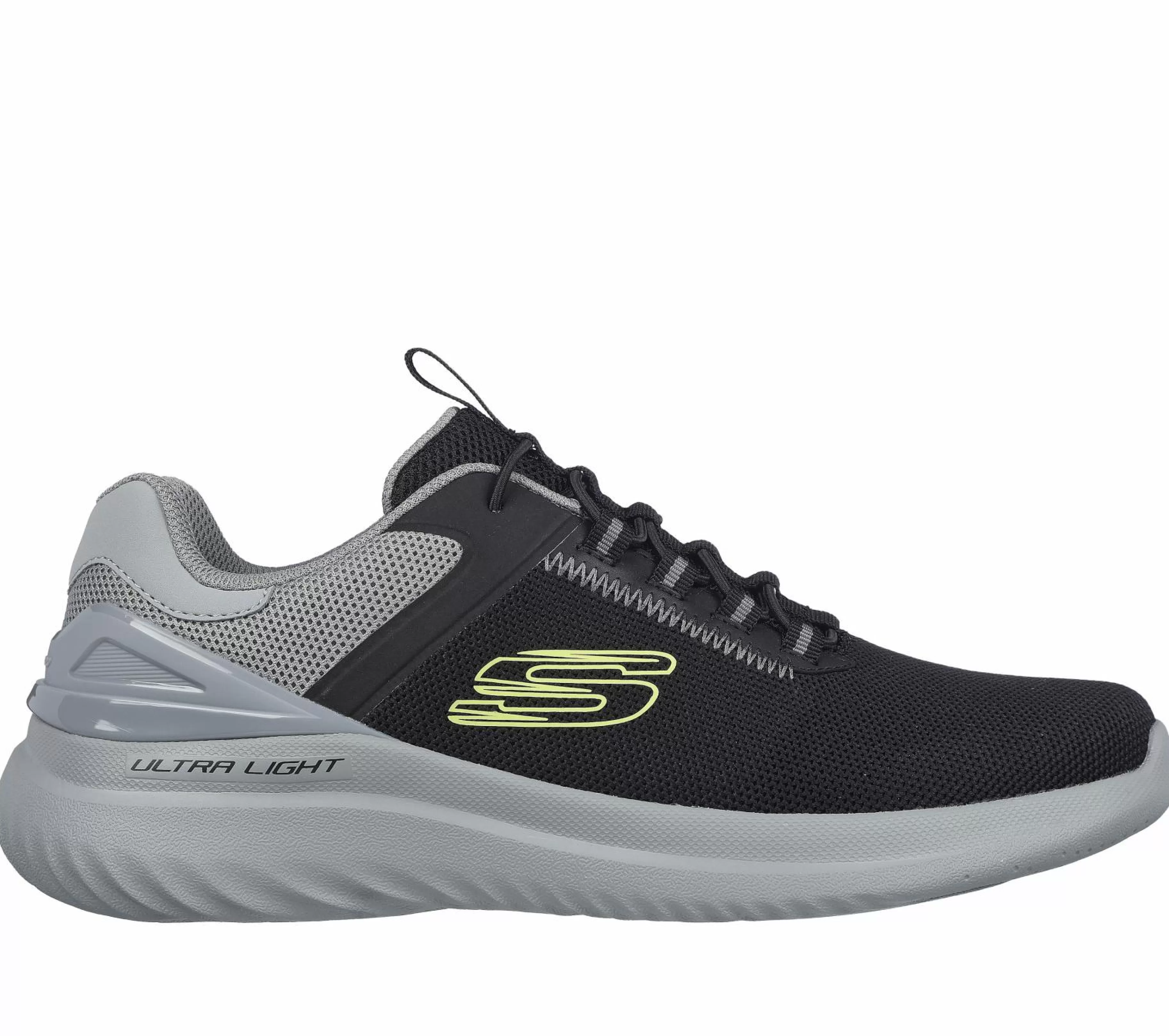 Calçado Sem Atacadores | Sapatilhas Casuais | SKECHERS Bounder 2.0 - Anako PRETO / CINZENTO