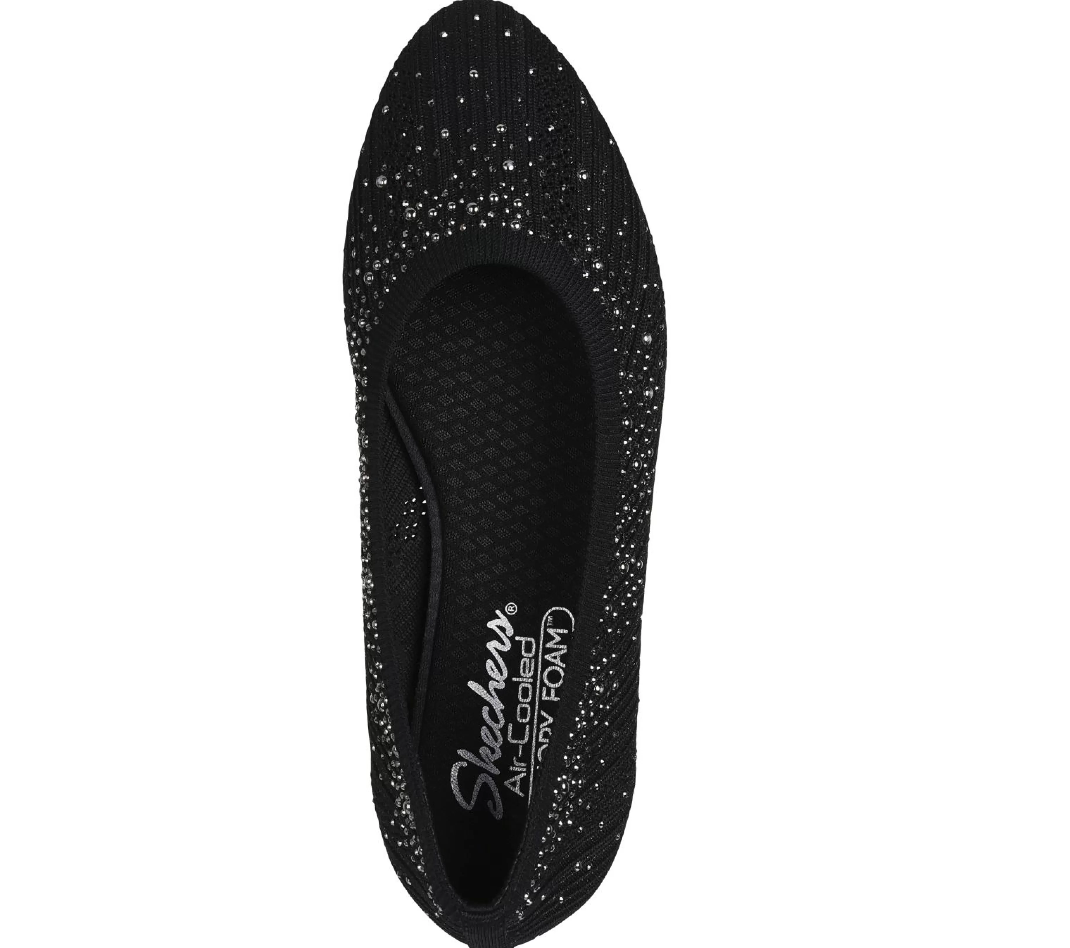 Sapatos Rasos | Calçado Sem Atacadores | SKECHERS Cleo 2.0 - Glitzy Daze PRETO