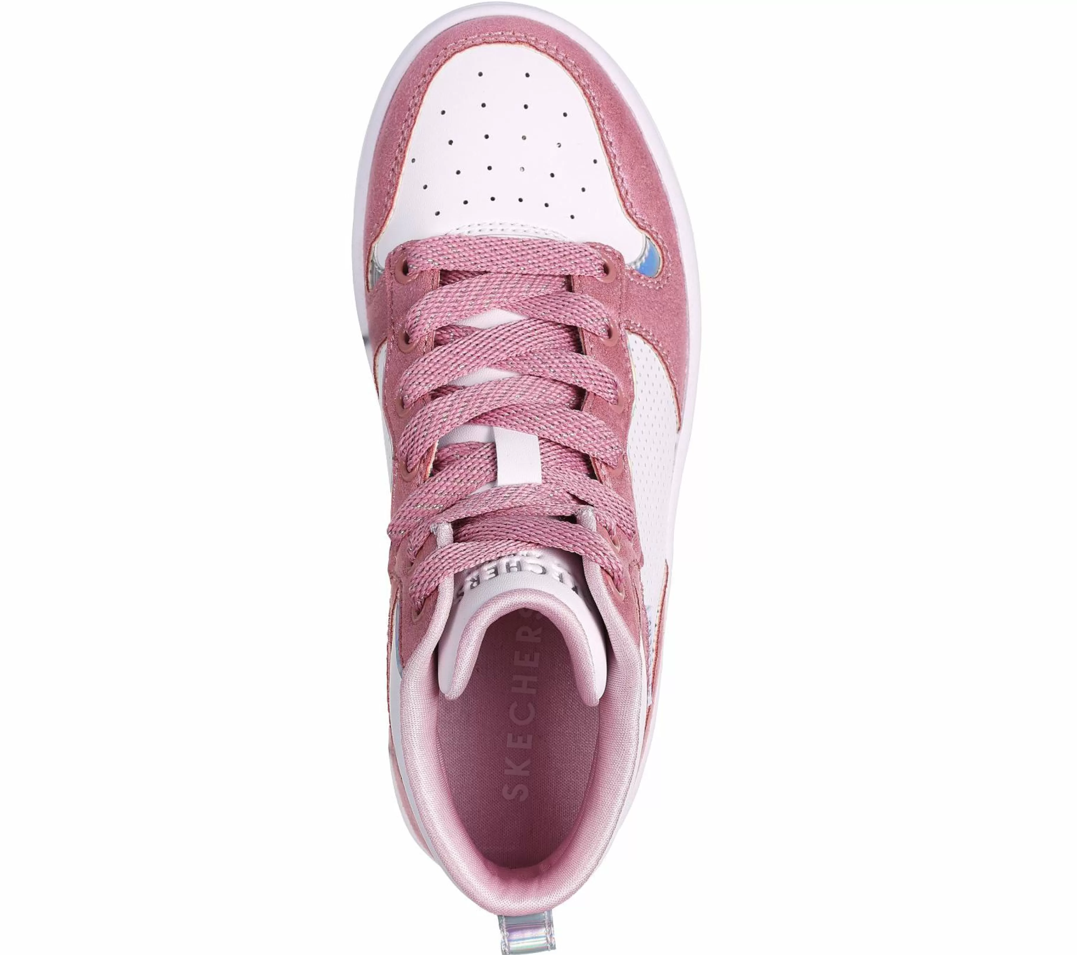 Sapatilhas | SKECHERS Court High - Shine Kicks BRANCO / ROSA