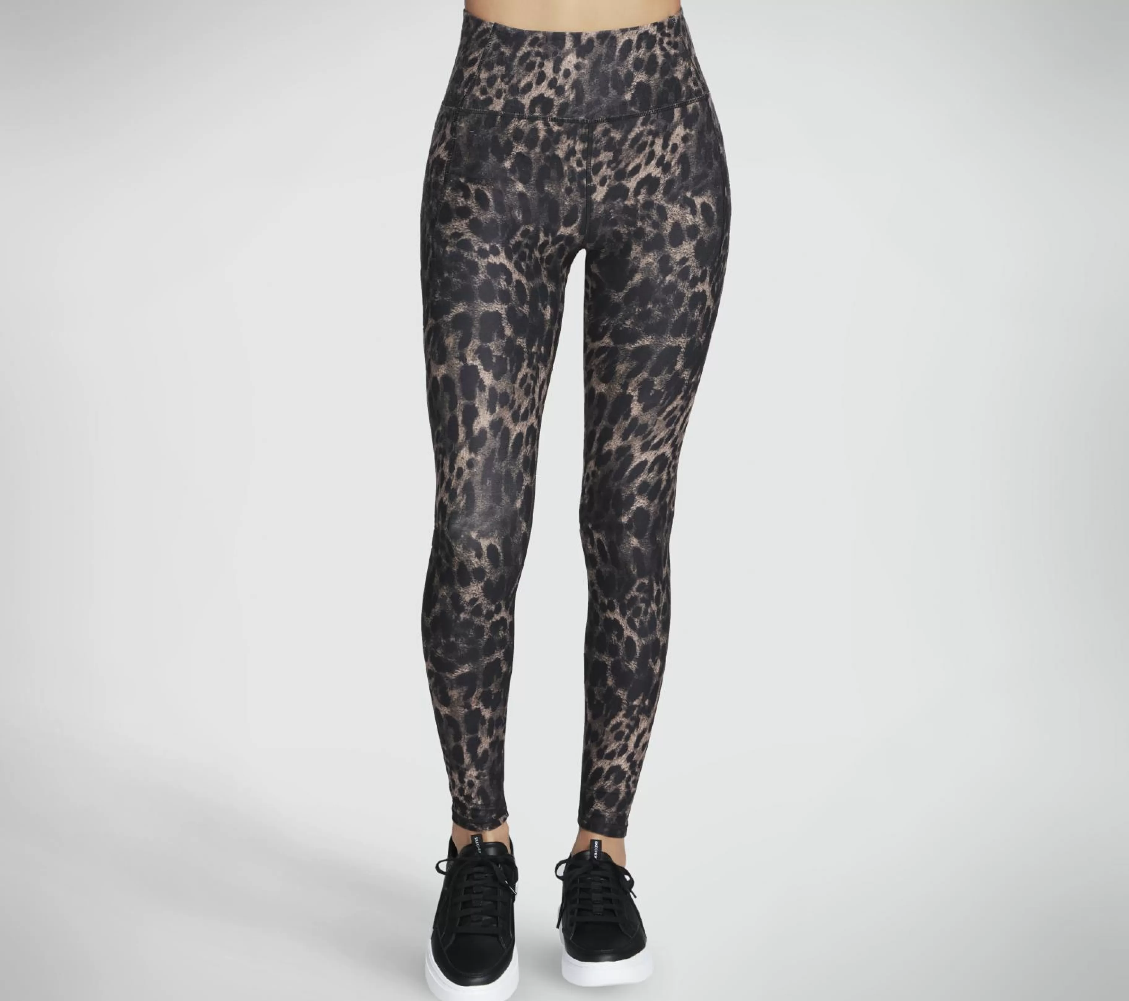 Calças | Partes De Baixo | SKECHERS Diamond Brushed Cheetah High Waisted Legging NATURAL / TAUPE