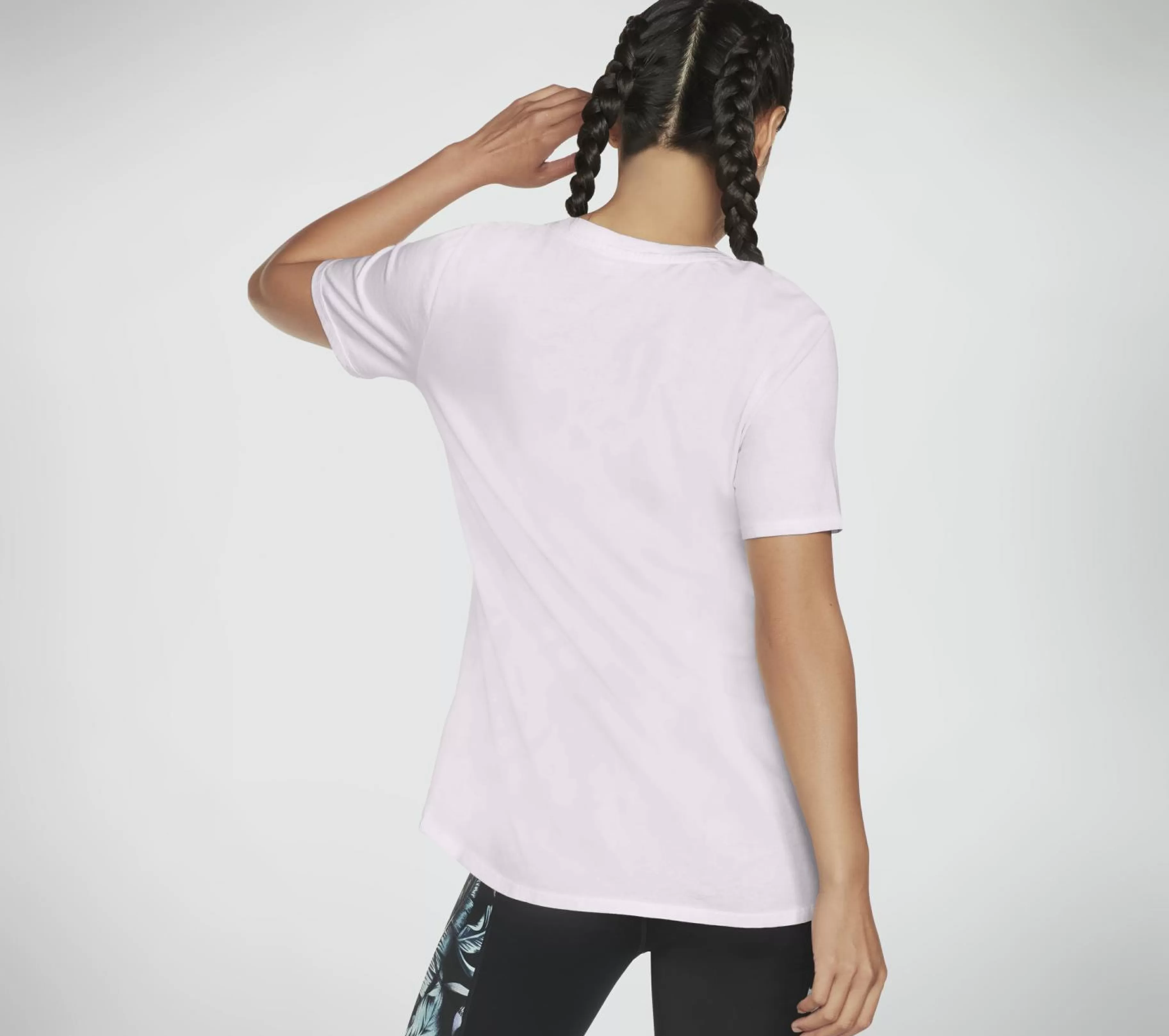 Partes De Cima | Partes De Cima | SKECHERS Diamond Wash Hatha Scoop Neck Tunic Tee ROXO / LAVANDA