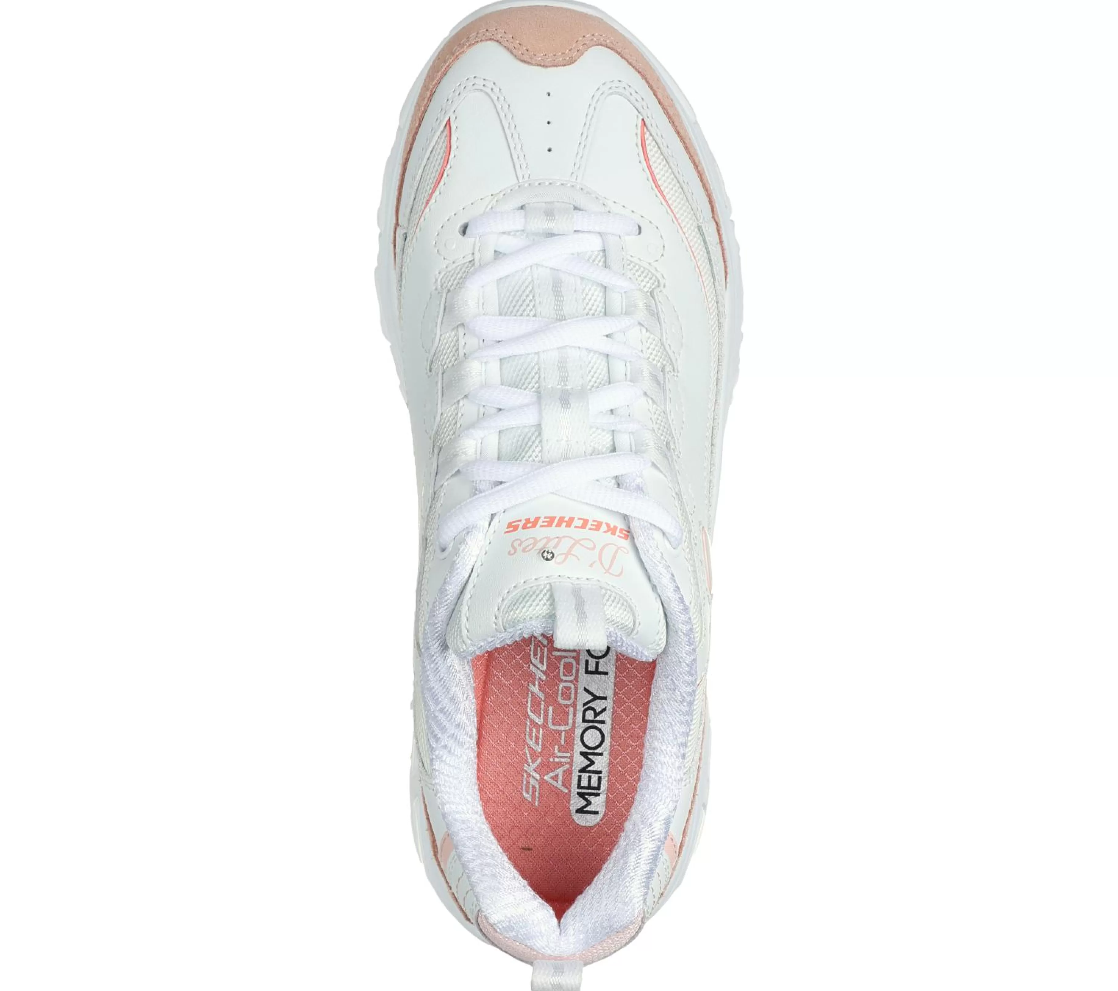 Com Atacadores | Sapatilhas Casuais | SKECHERS D'Lites - New Heat BRANCO / LARANJA