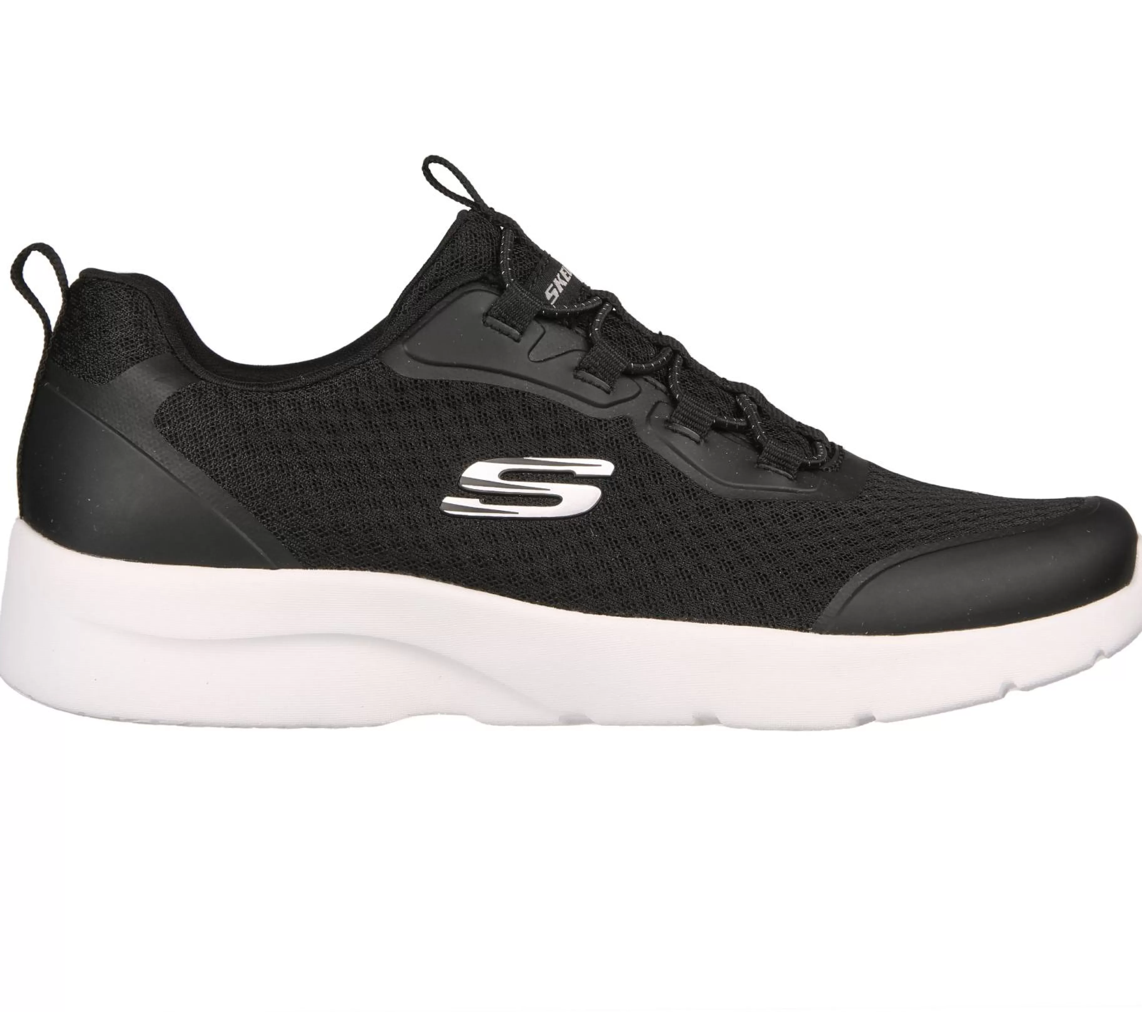 Calçado Sem Atacadores | Sapatilhas | SKECHERS Dynamight 2.0 - Social Orbit PRETO / BRANCO