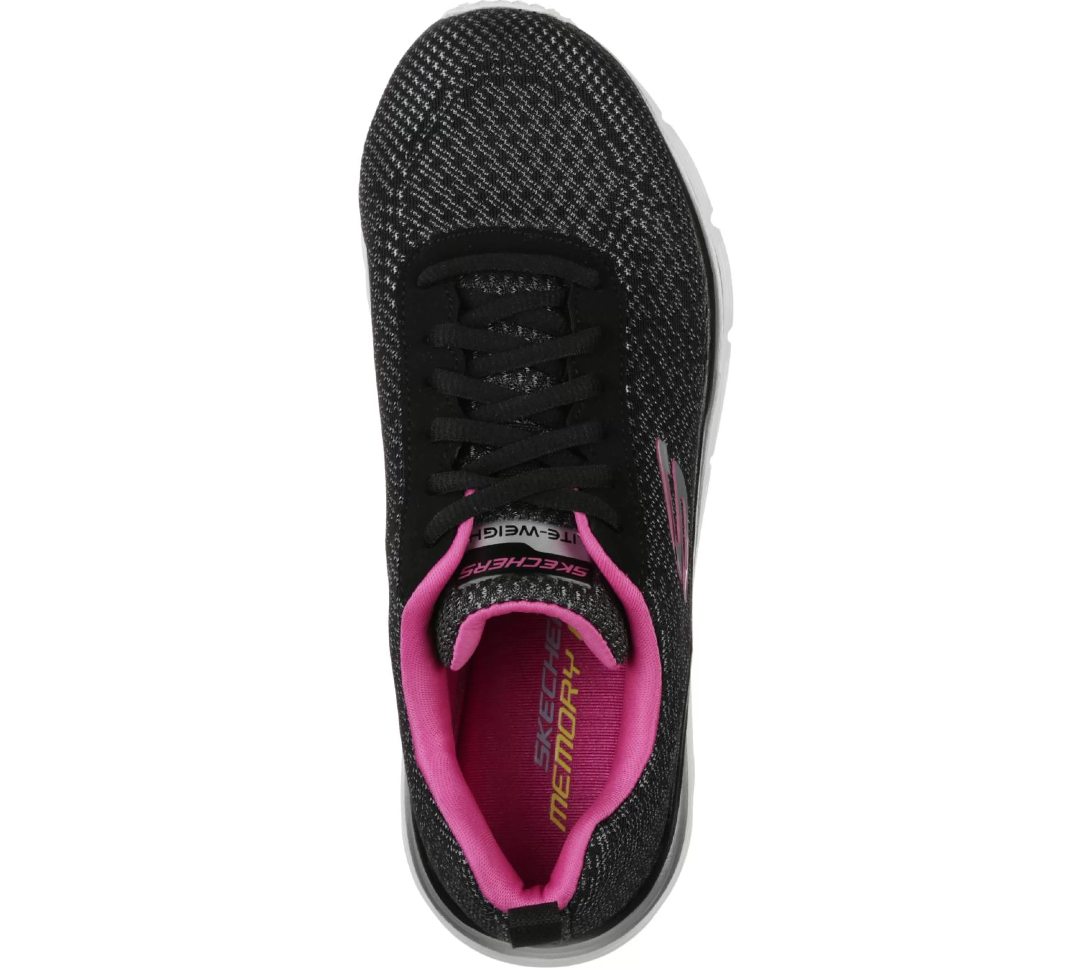 Com Atacadores | Sapatilhas | SKECHERS Fashion Fit - Bold Boundaries PRETO / ROSA CHOQUE