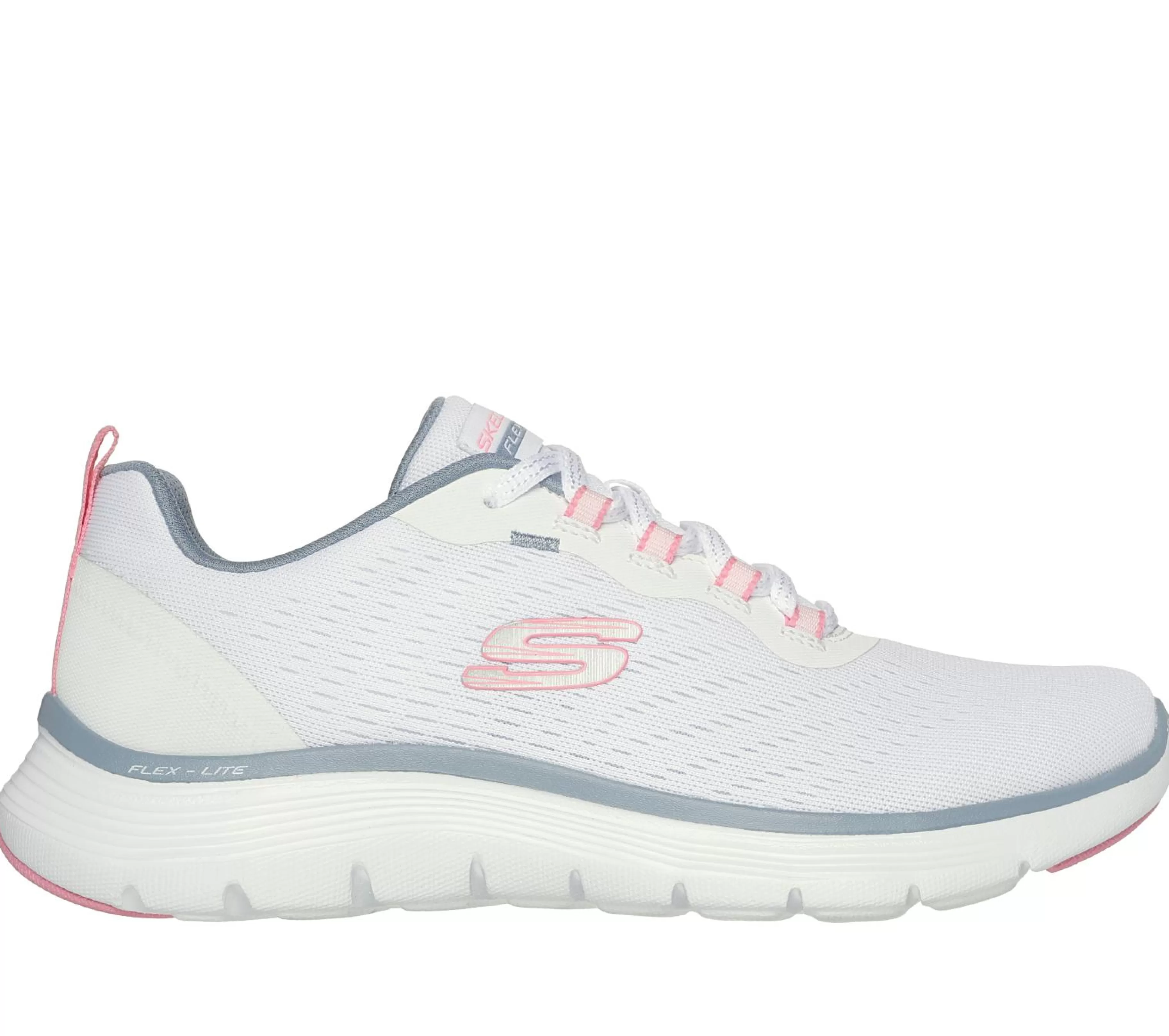 Com Atacadores | Sapatilhas Casuais | SKECHERS Flex Appeal 5.0 BRANCO / ROSA / AZUL