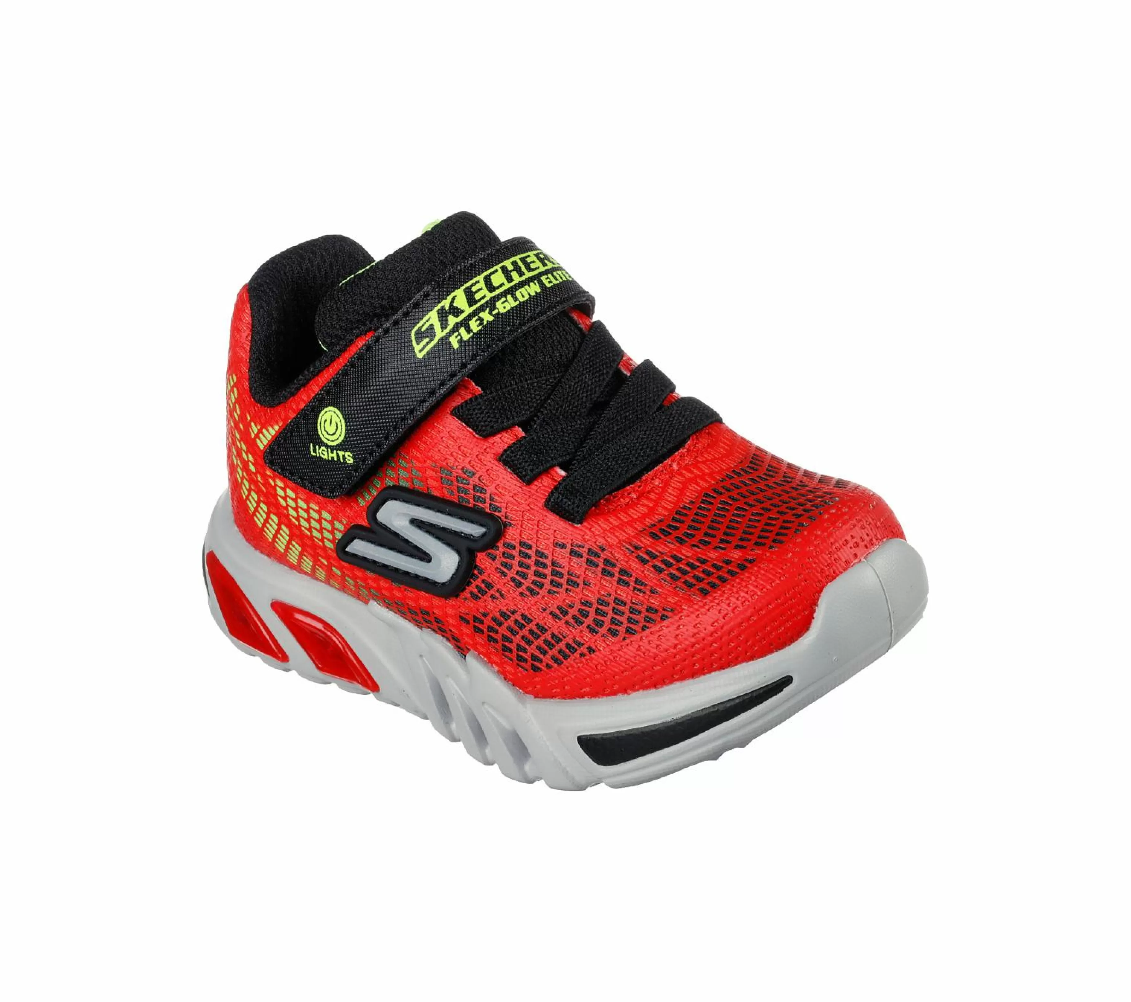 Calçado Sem Atacadores | Luzes | SKECHERS Flex-Glow Elite - Vorlo VERMELHO / PRETO