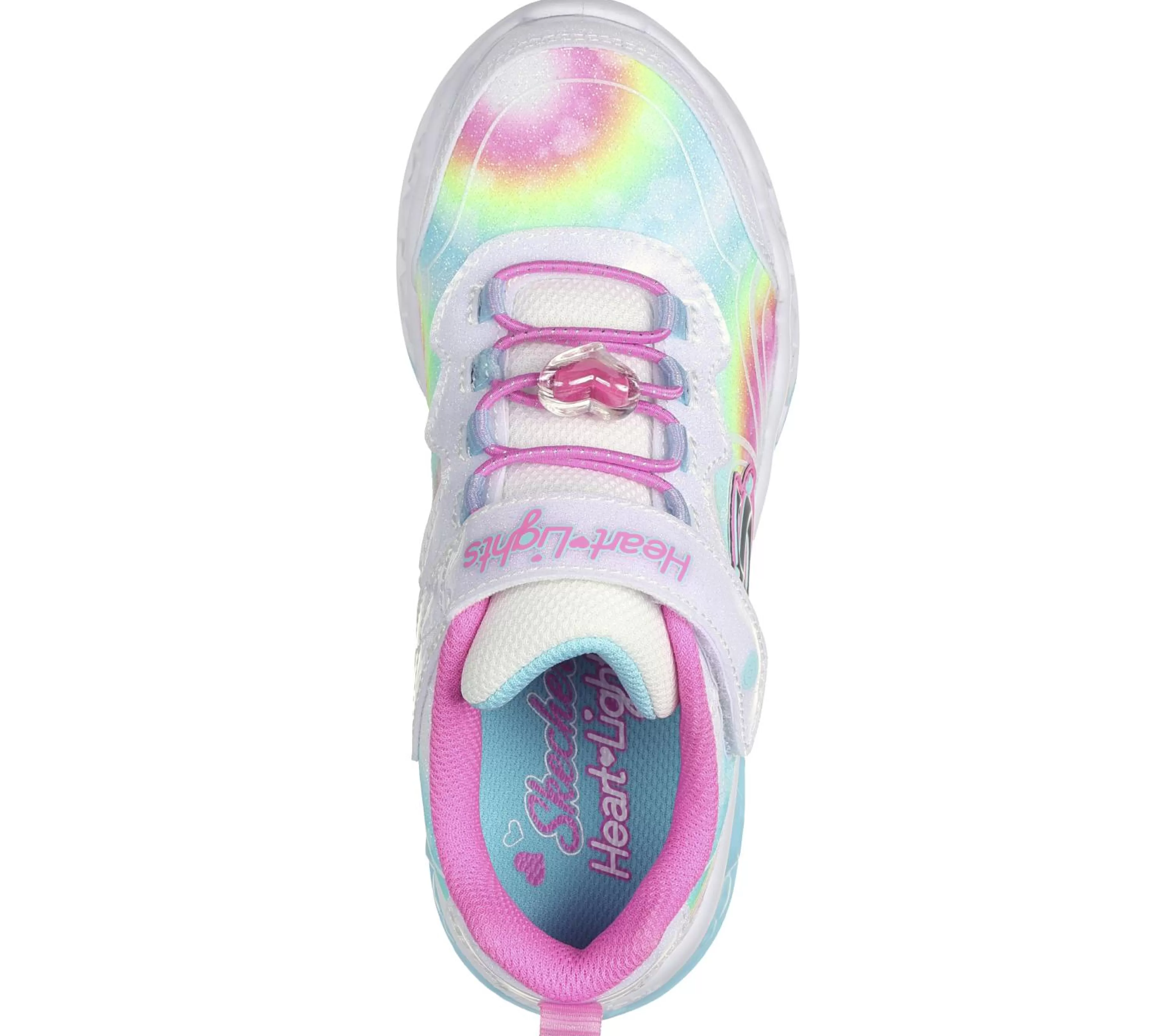 Luzes | Sapatilhas | SKECHERS Flutter Heart Lights - Groovy Swirl BRANCO / MULTICOR