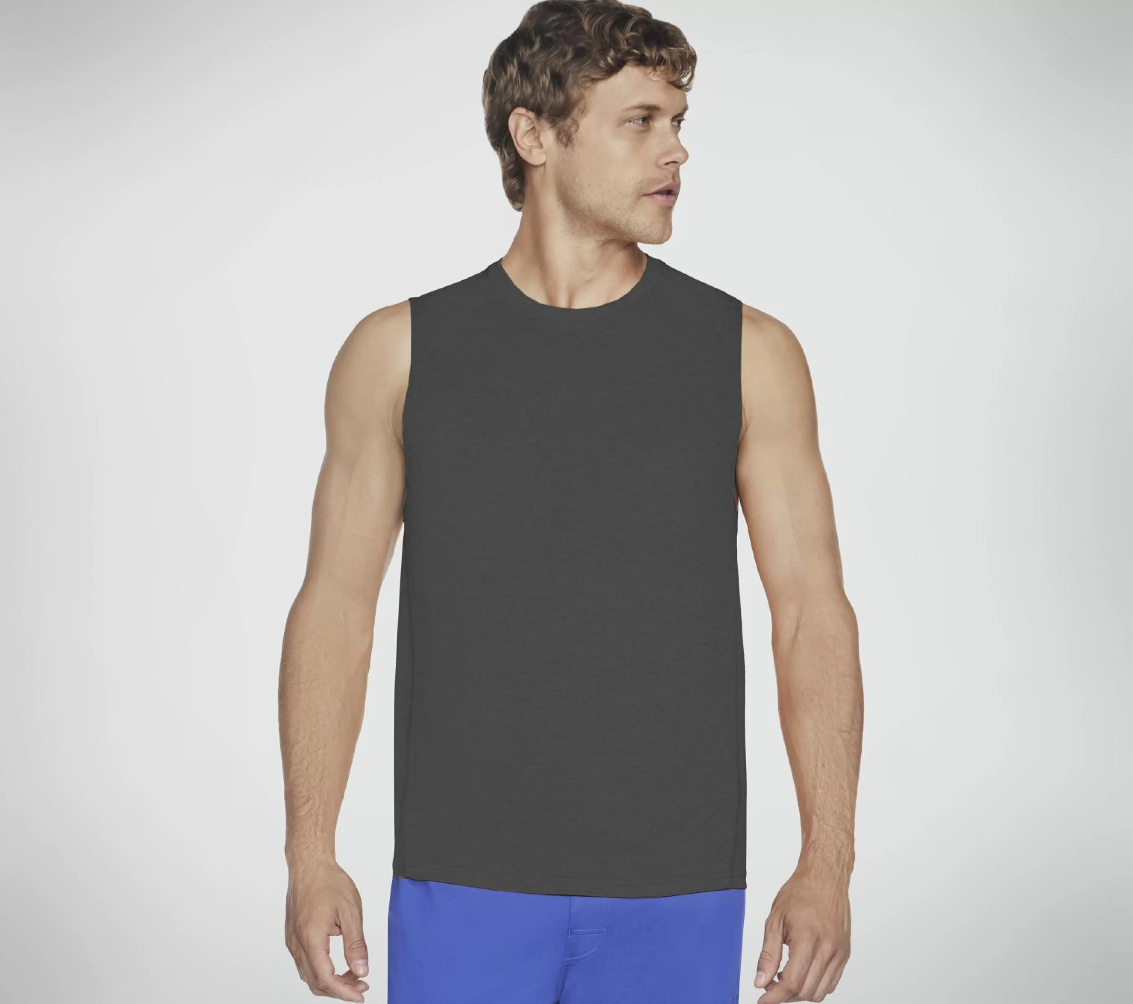 Partes De Cima | Partes De Cima | SKECHERS GO DRI Charge Muscle Tank PRETO / CARVÃO