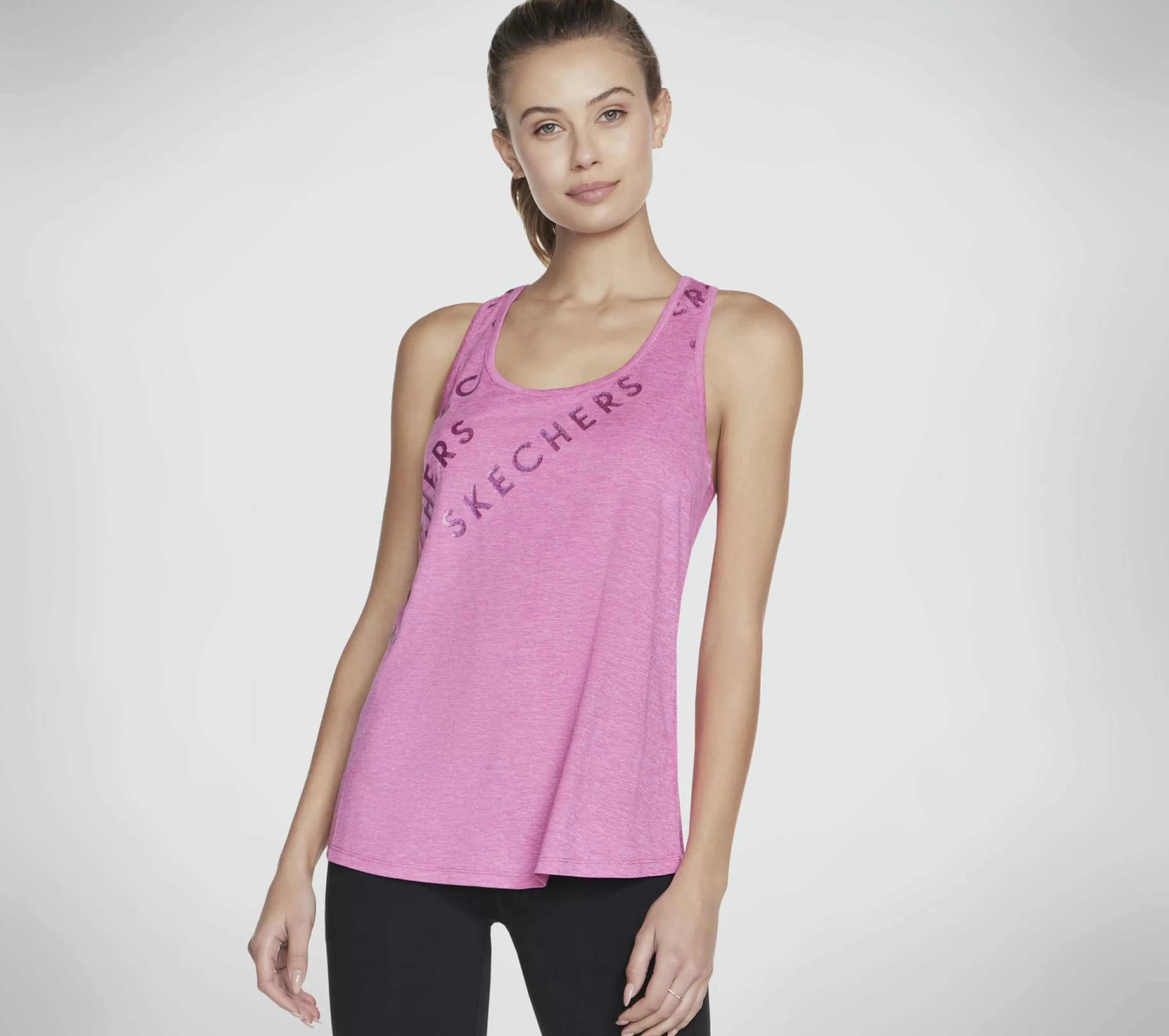 Partes De Cima | Partes De Cima | SKECHERS GO DRI SWIFT Racerback Tank ROSA