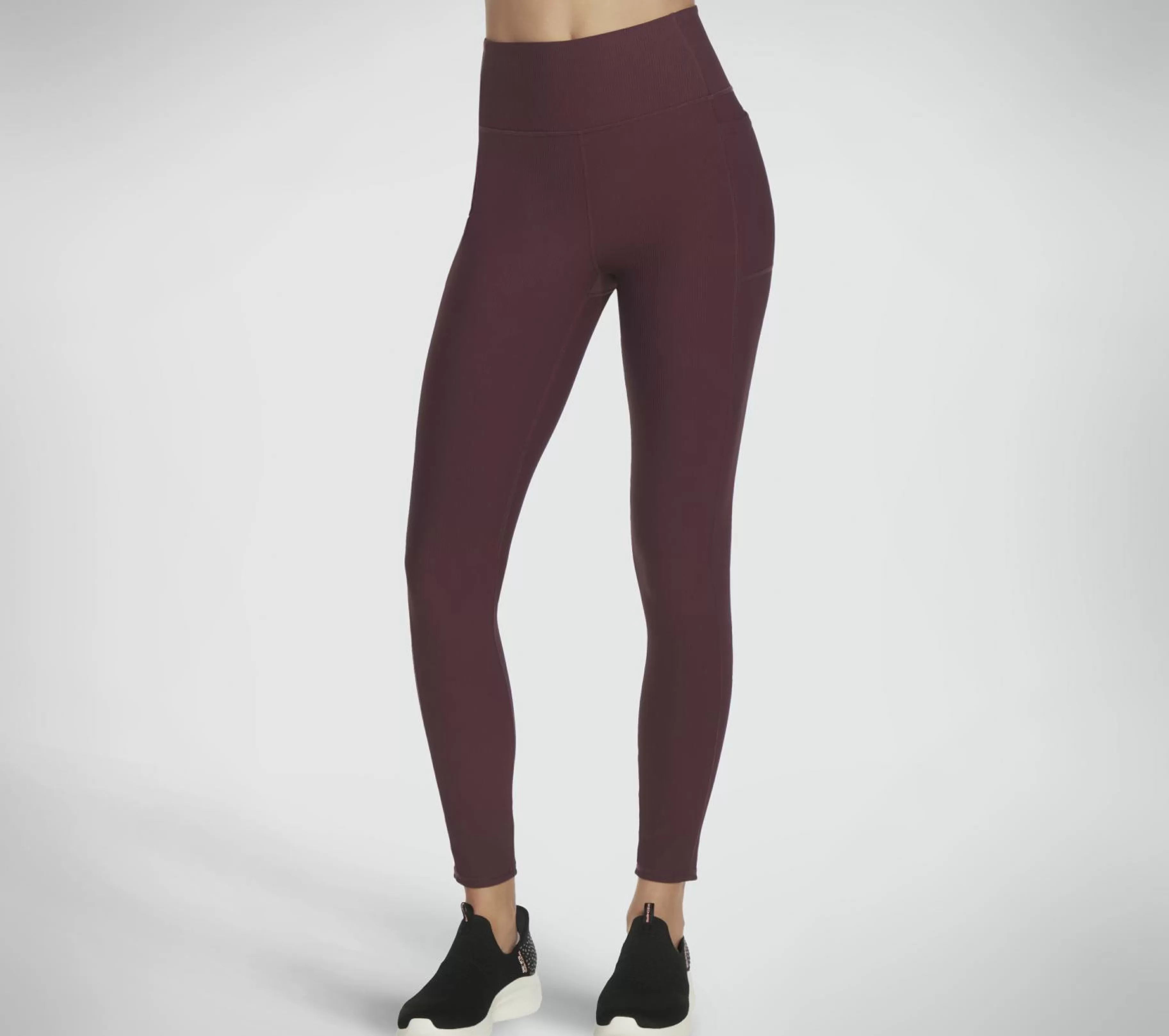 Calças | Partes De Baixo | SKECHERS GO FLEX RIB FL HW Legging BORDÔ / ROSA