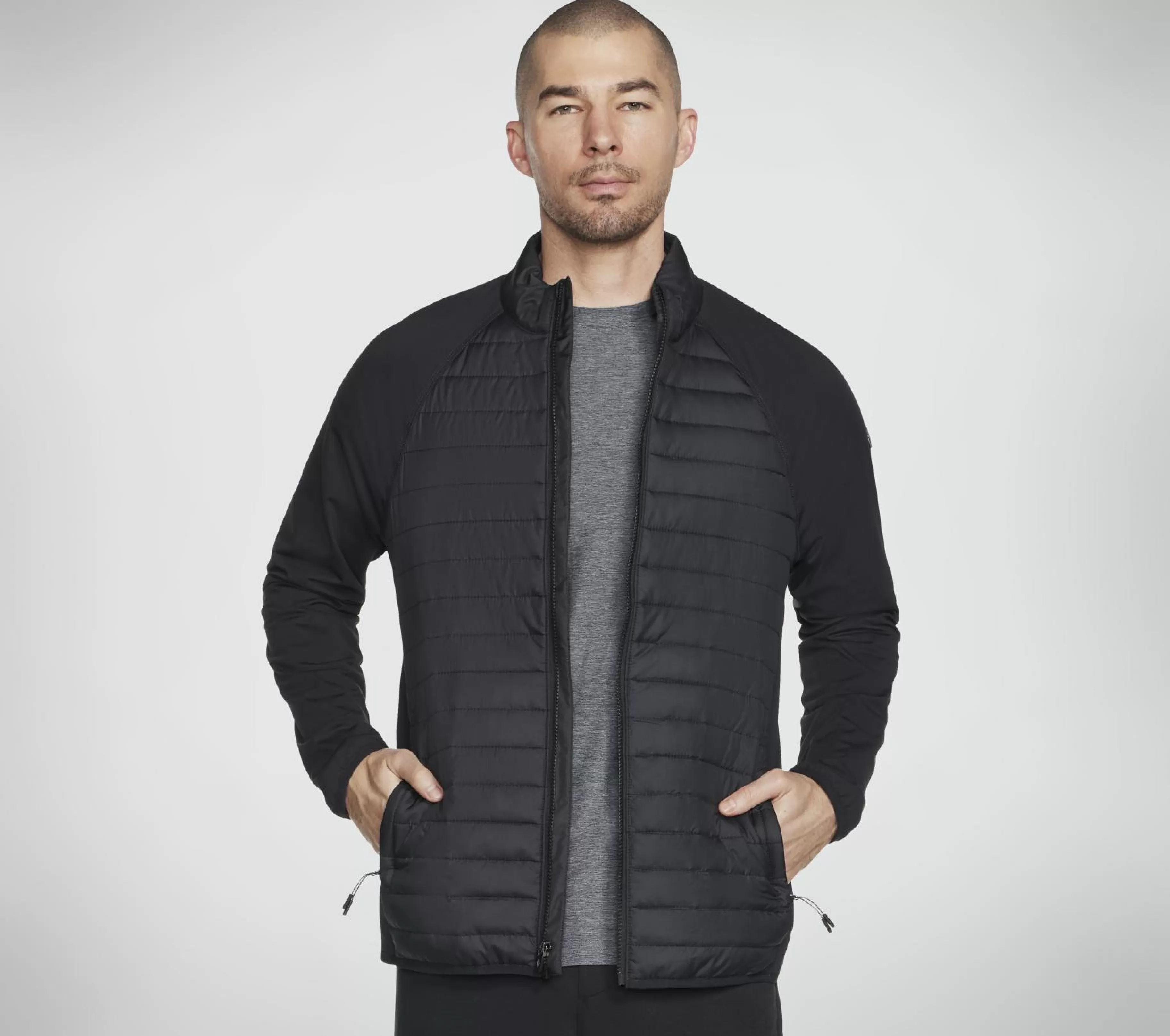 Partes De Cima | Partes De Cima | SKECHERS GO SHIELD Hybrid Jacket PRETO