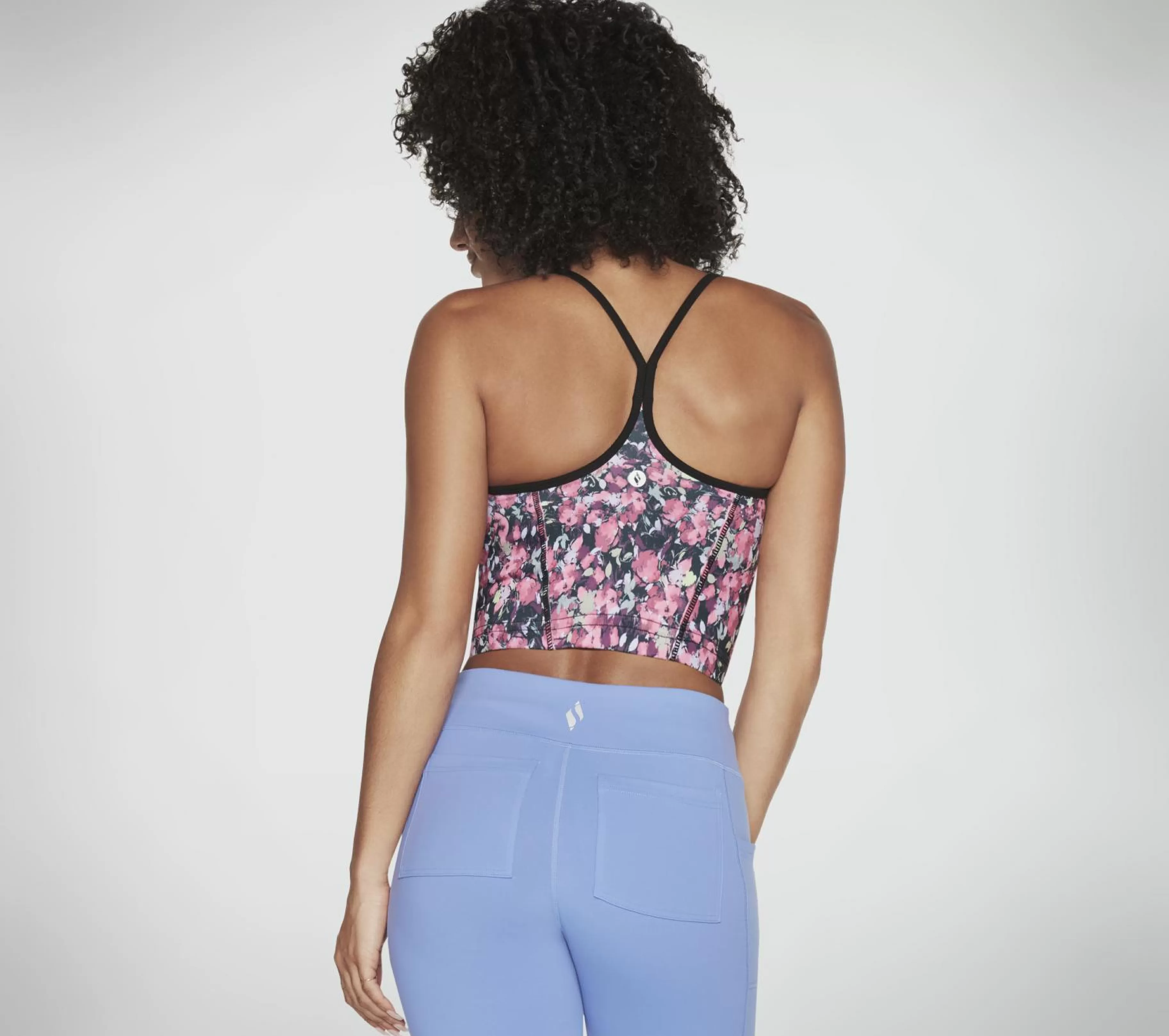 Partes De Cima | Partes De Cima | SKECHERS GO STRETCH Fantasy Fields Racerback Bra PRETO / VERMELHO / AZUL