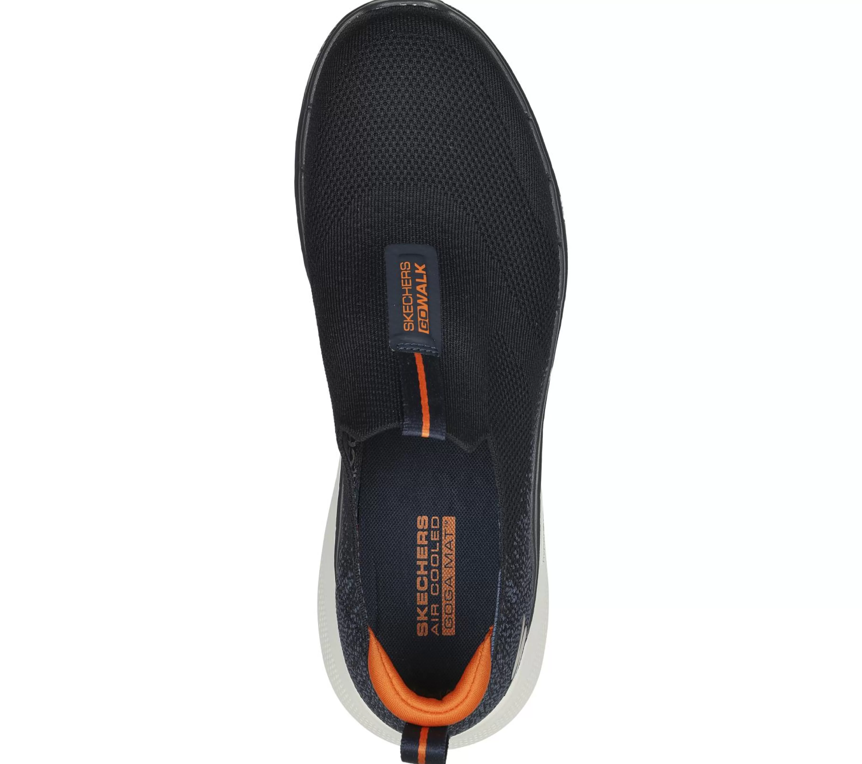 Calçado Sem Atacadores | Sapatilhas Casuais | SKECHERS GO WALK 6 NAVY / LARANJA