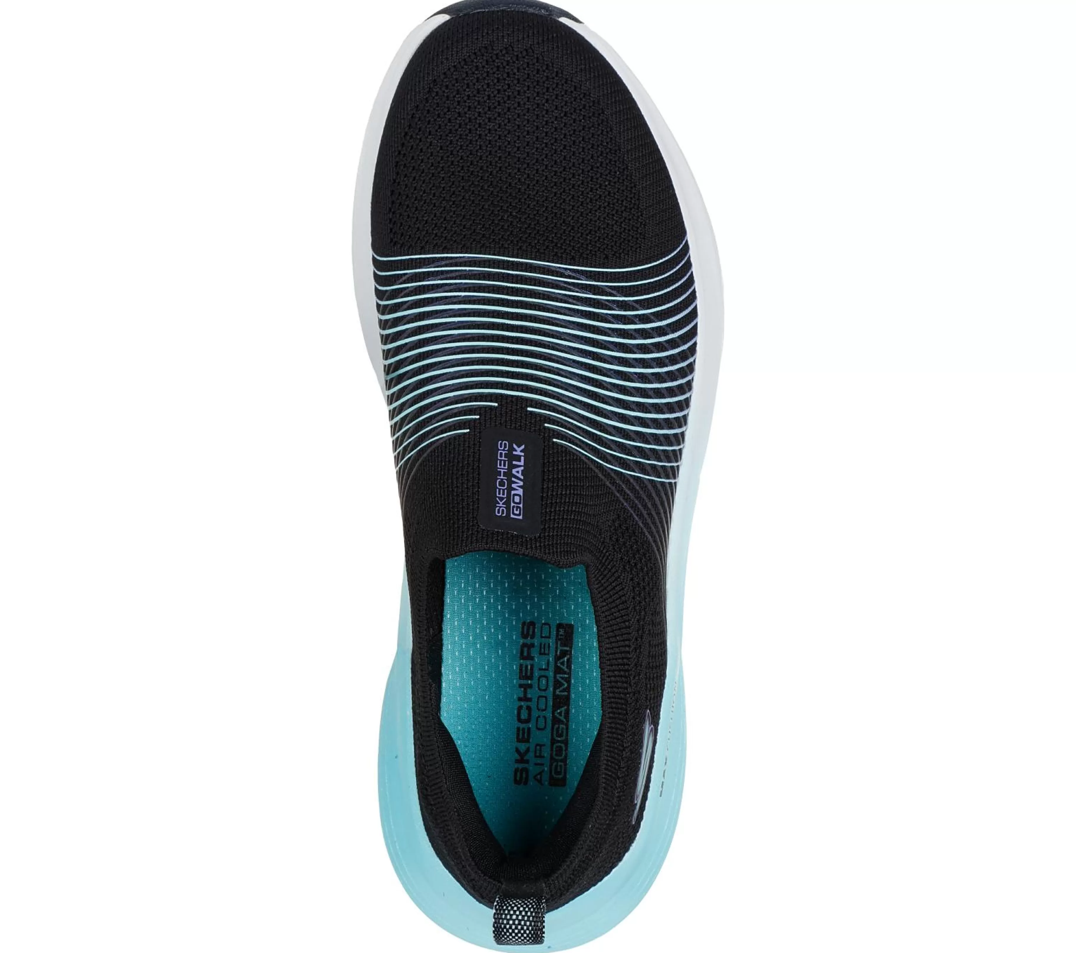 Calçado Sem Atacadores | Sapatilhas | SKECHERS GO WALK Max Walker - Sally PRETO / AQUA