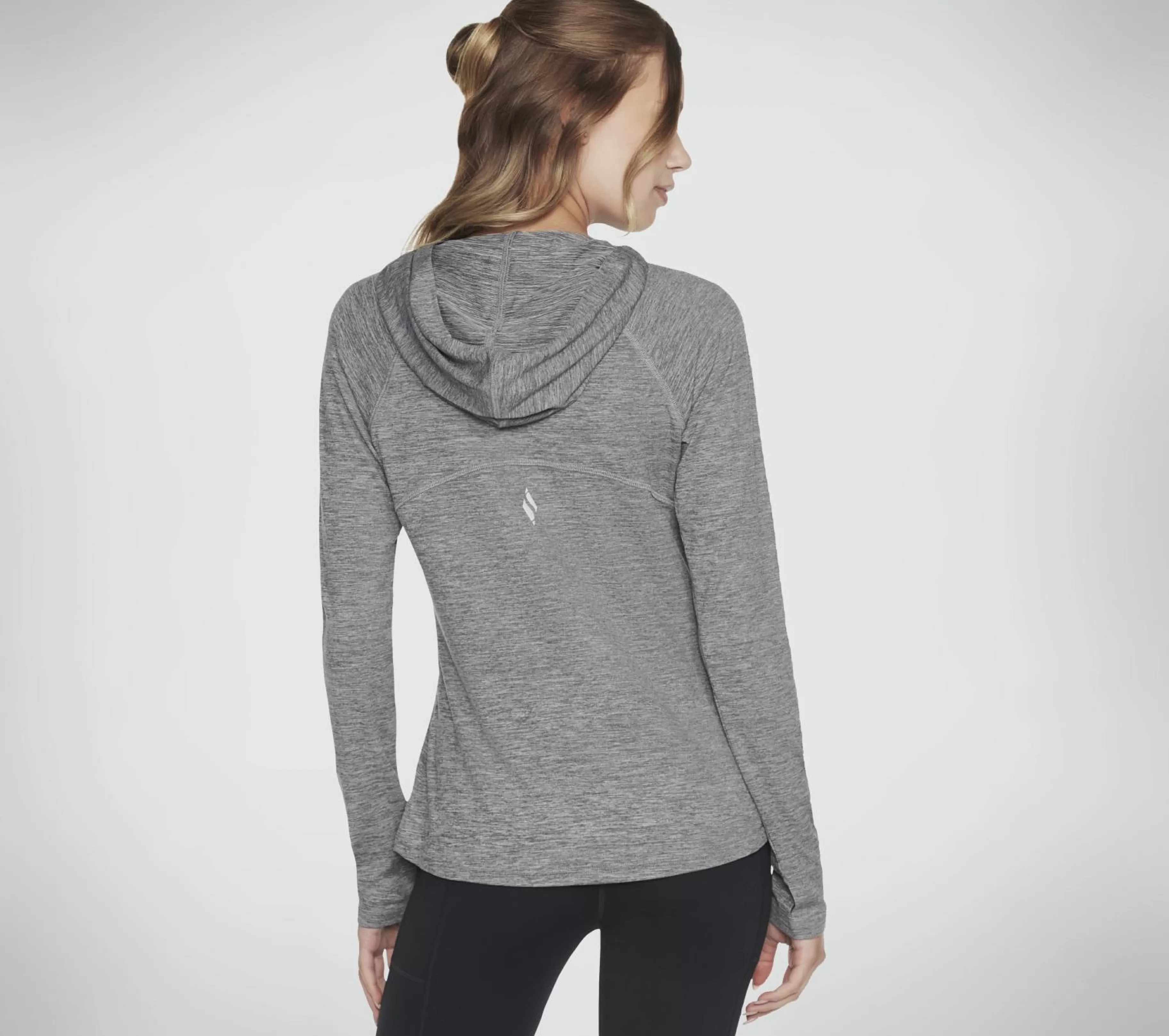 Partes De Cima | Partes De Cima | SKECHERS GODRI SWIFT Hooded Long Sleeve CARVÃO