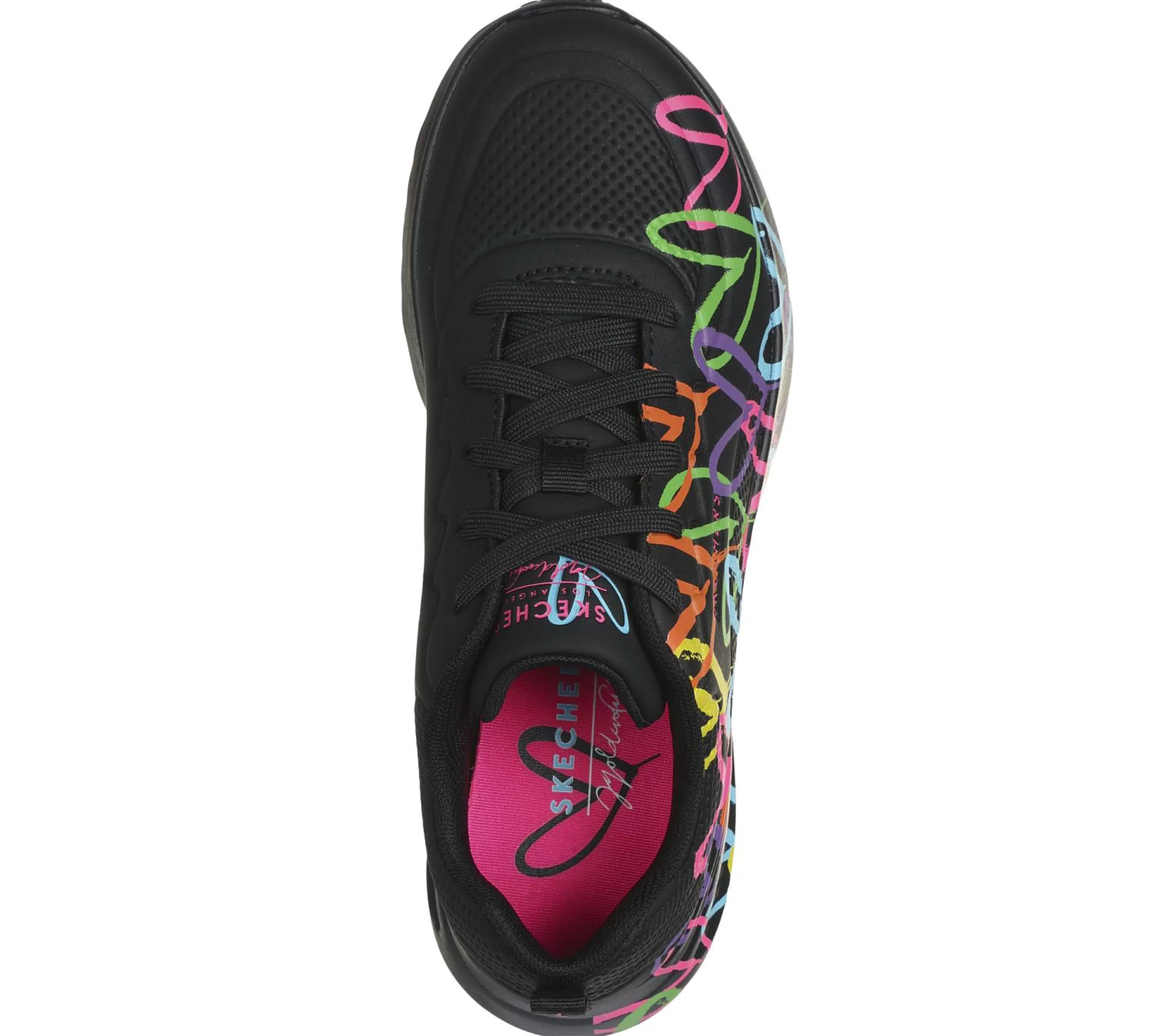 Com Atacadores | Sapatilhas Casuais | SKECHERS JGoldcrown: Uno Lite - Heart Of Hearts PRETO / MULTICOR