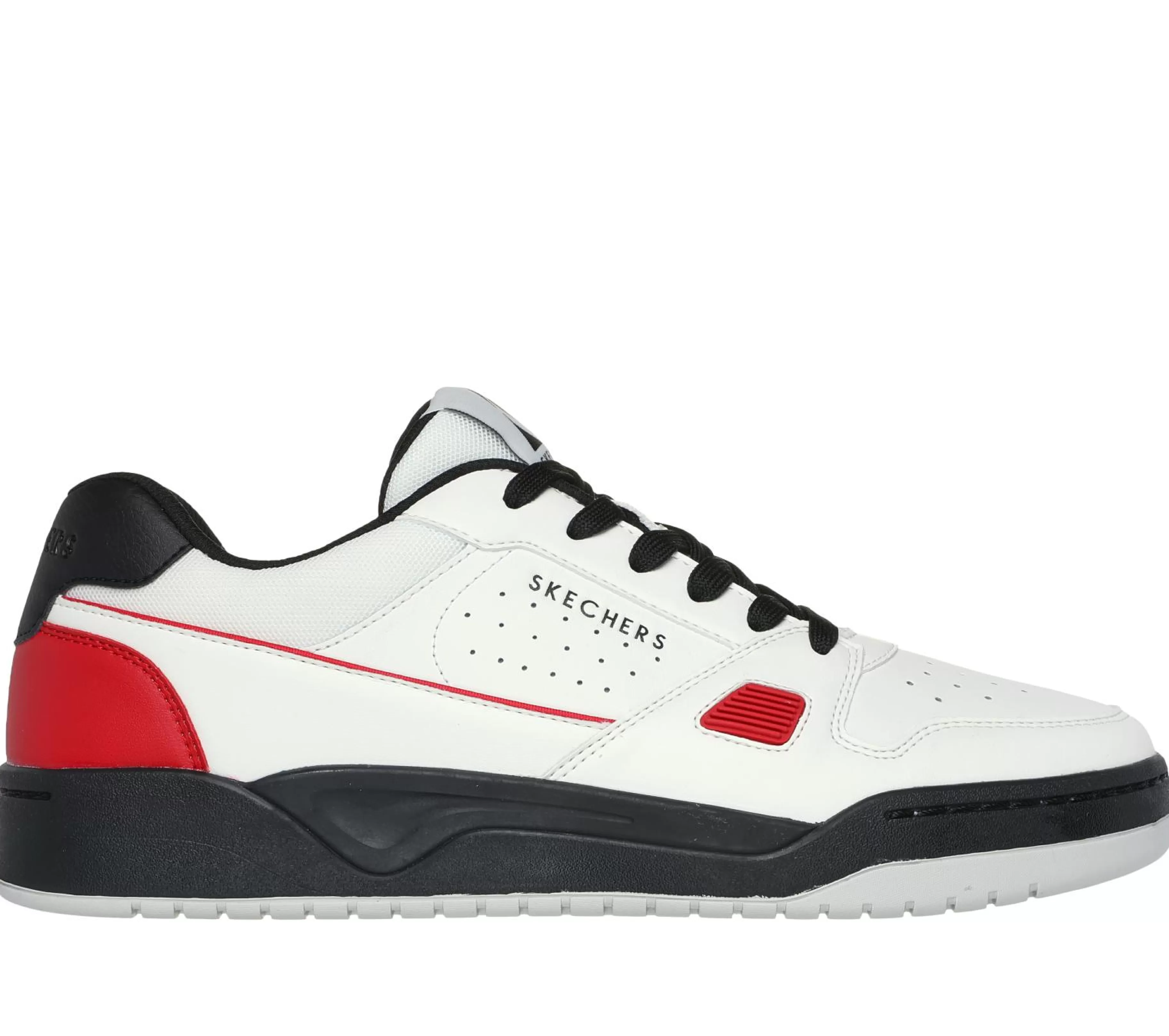 Sapatos Com Atacadores | Sapatilhas Casuais | SKECHERS Koopa Court - Tiebreak BRANCO / PRETO / VERMELHO