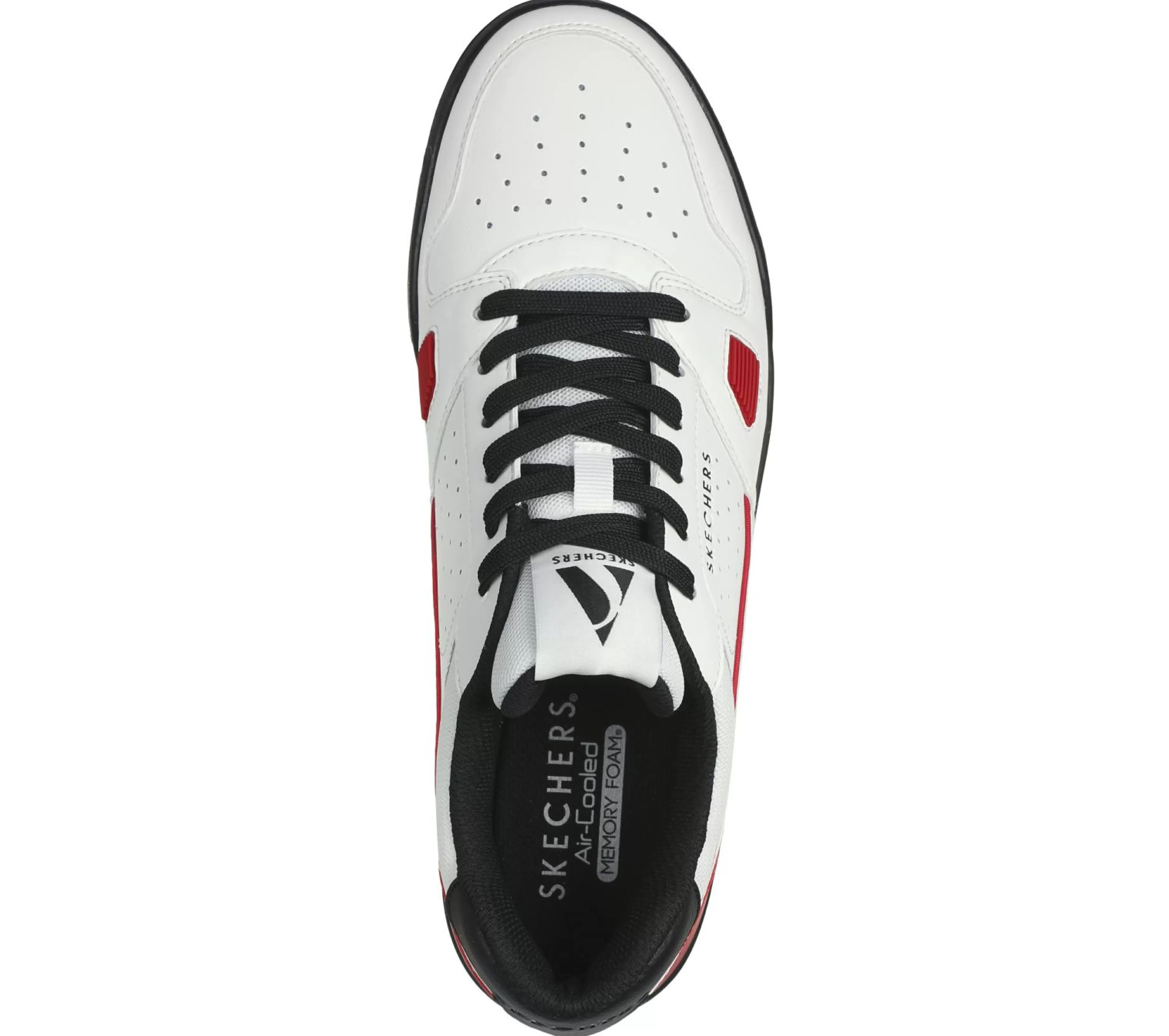 Sapatos Com Atacadores | Sapatilhas Casuais | SKECHERS Koopa Court - Tiebreak BRANCO / PRETO / VERMELHO