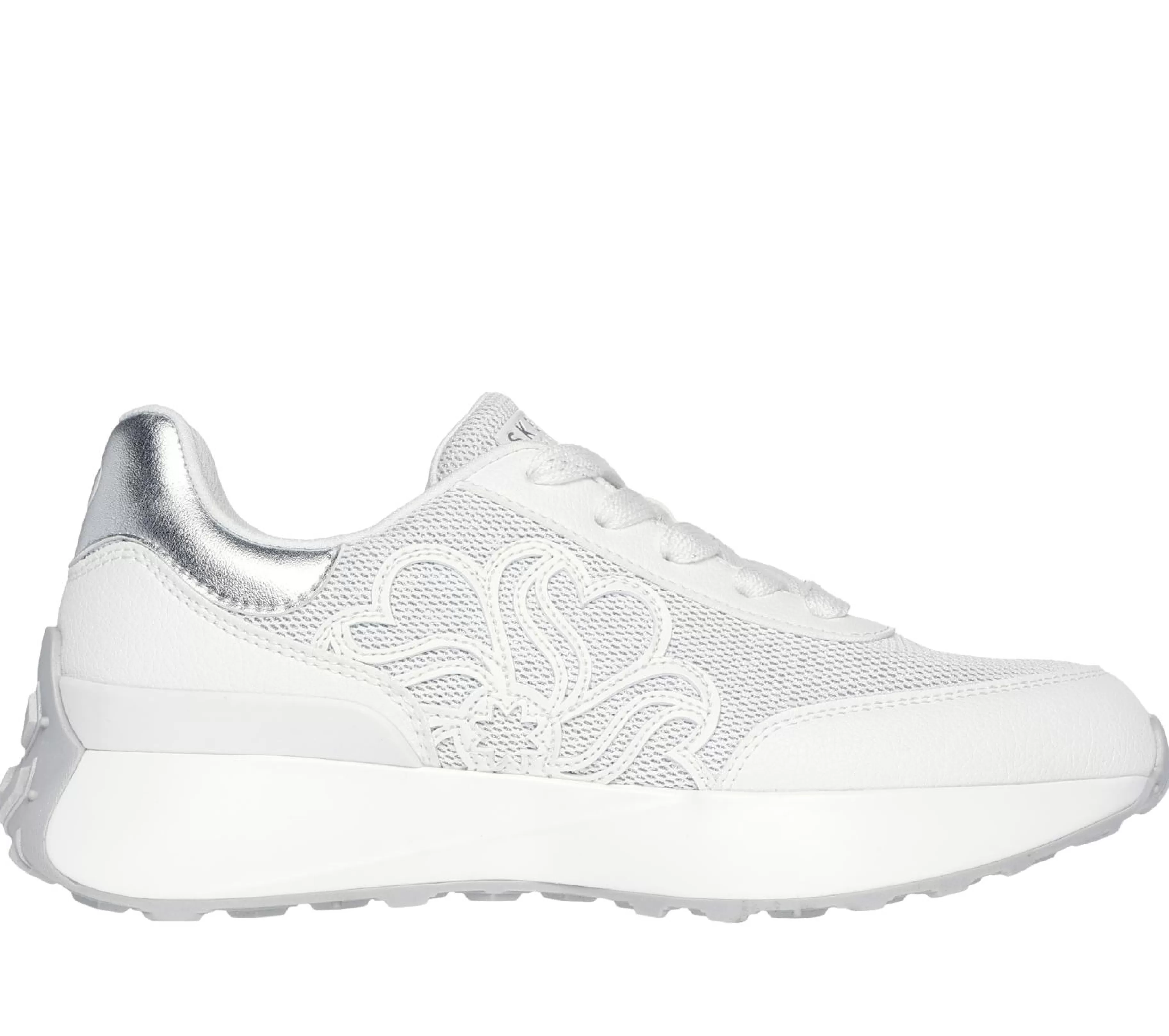 Com Atacadores | Sapatilhas Casuais | SKECHERS Lingo - Glam Central BRANCO