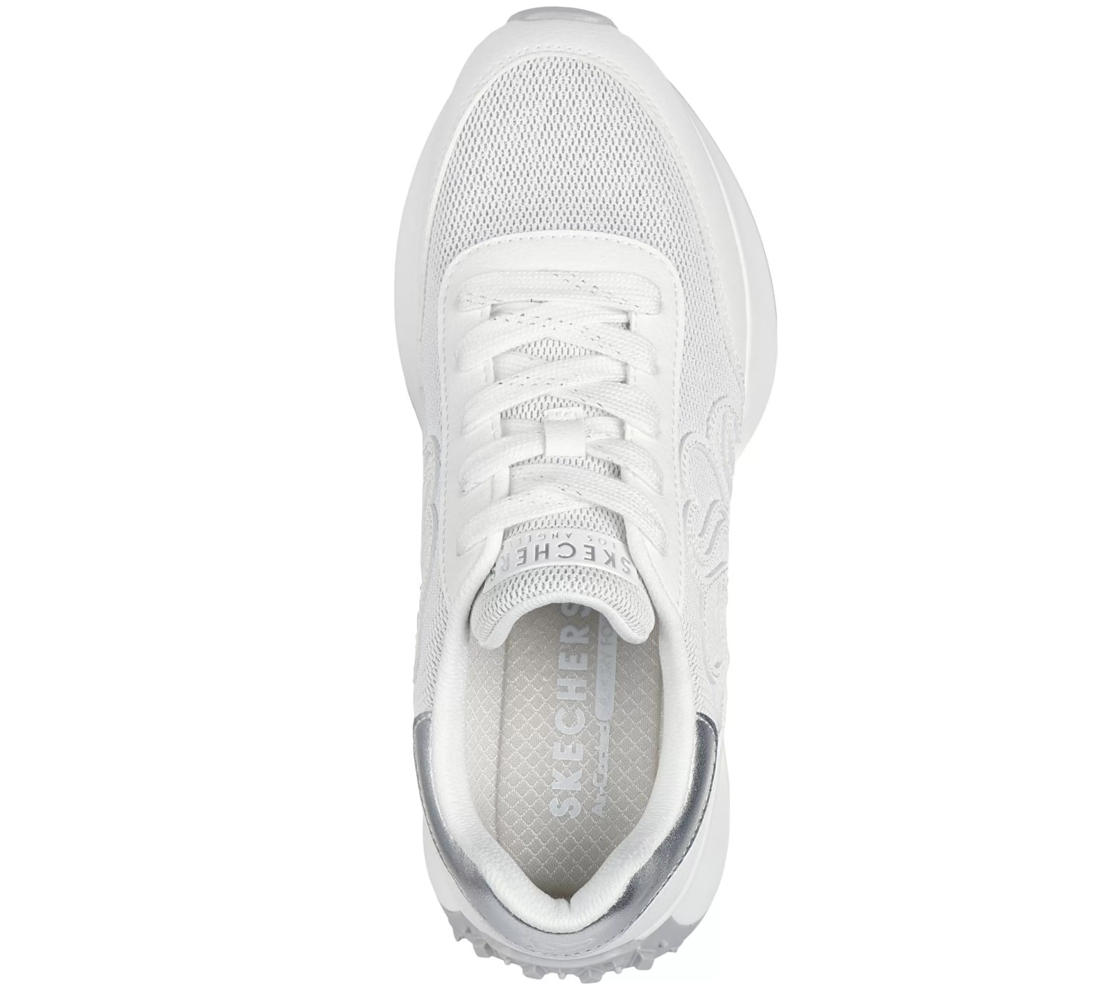 Com Atacadores | Sapatilhas Casuais | SKECHERS Lingo - Glam Central BRANCO