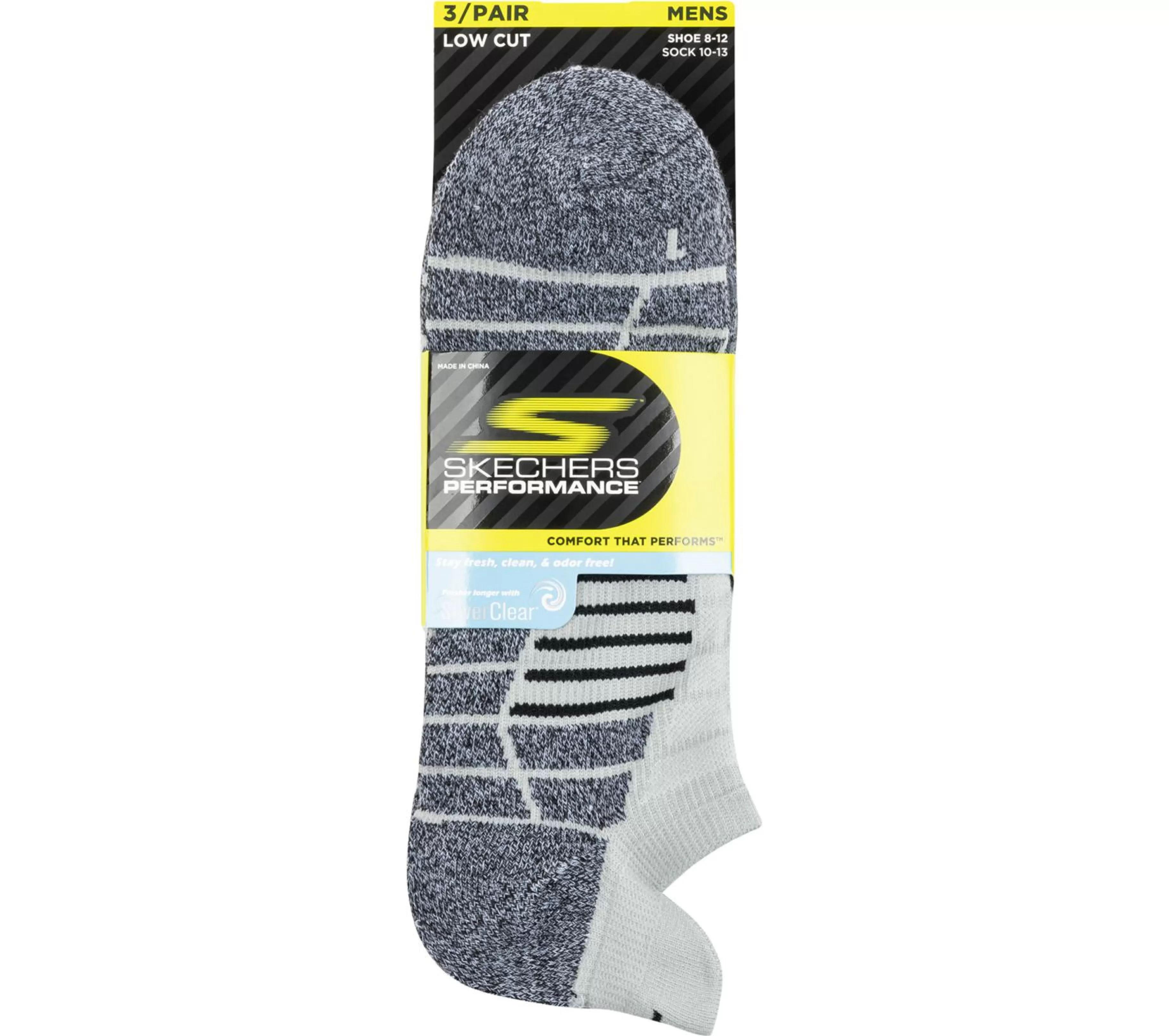 Meias | Acessórios | SKECHERS Low Cut PolyNylon Performance Socks - 3 Pack CINZENTO