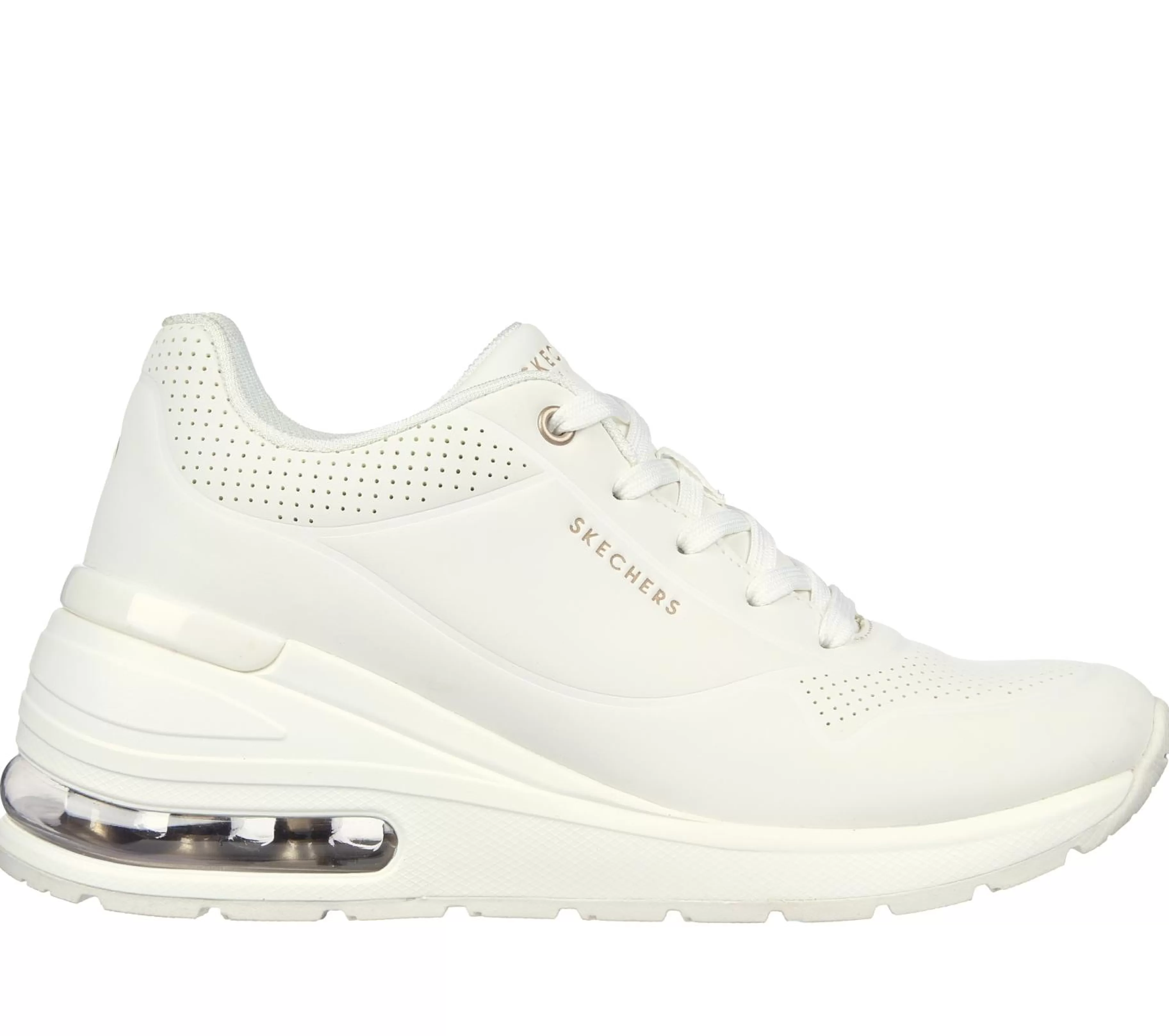 Sapatos De Cunha | Com Atacadores | SKECHERS Million Air - Elevated Air BRANCO