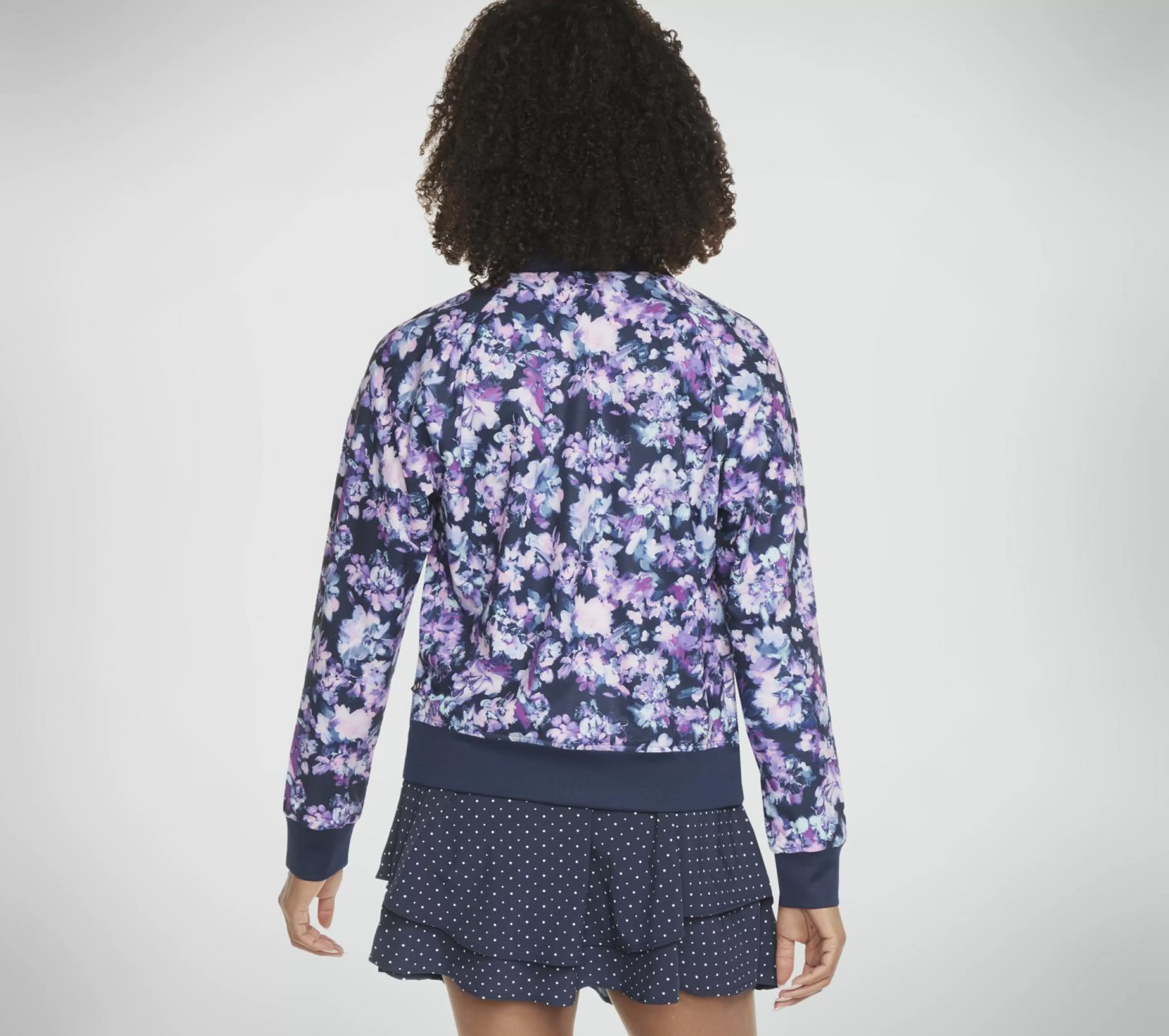 Partes De Cima | Partes De Cima | SKECHERS Misty Floral Reversible Jacket AZUL / LAVANDA