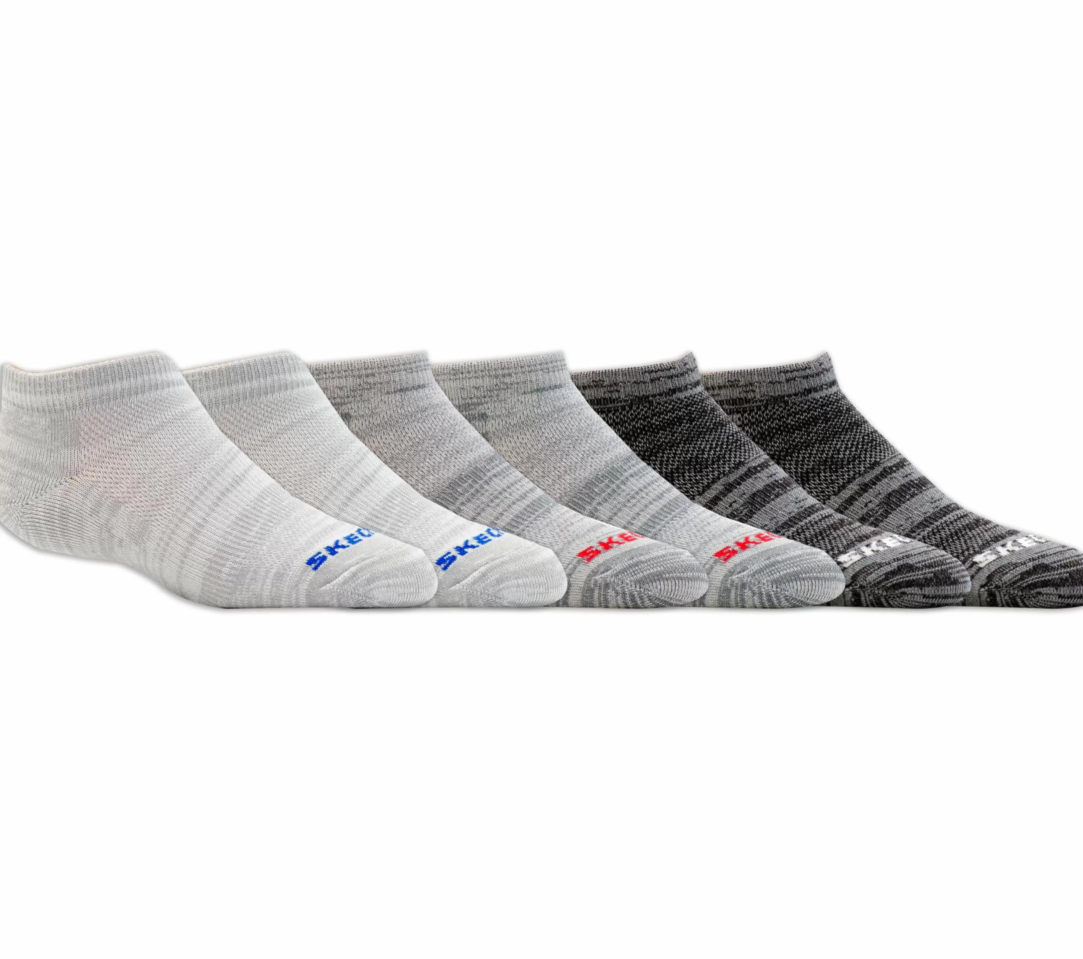 Meias | Meias | SKECHERS 6 Pack Low Cut Non Terry Socks CINZENTO