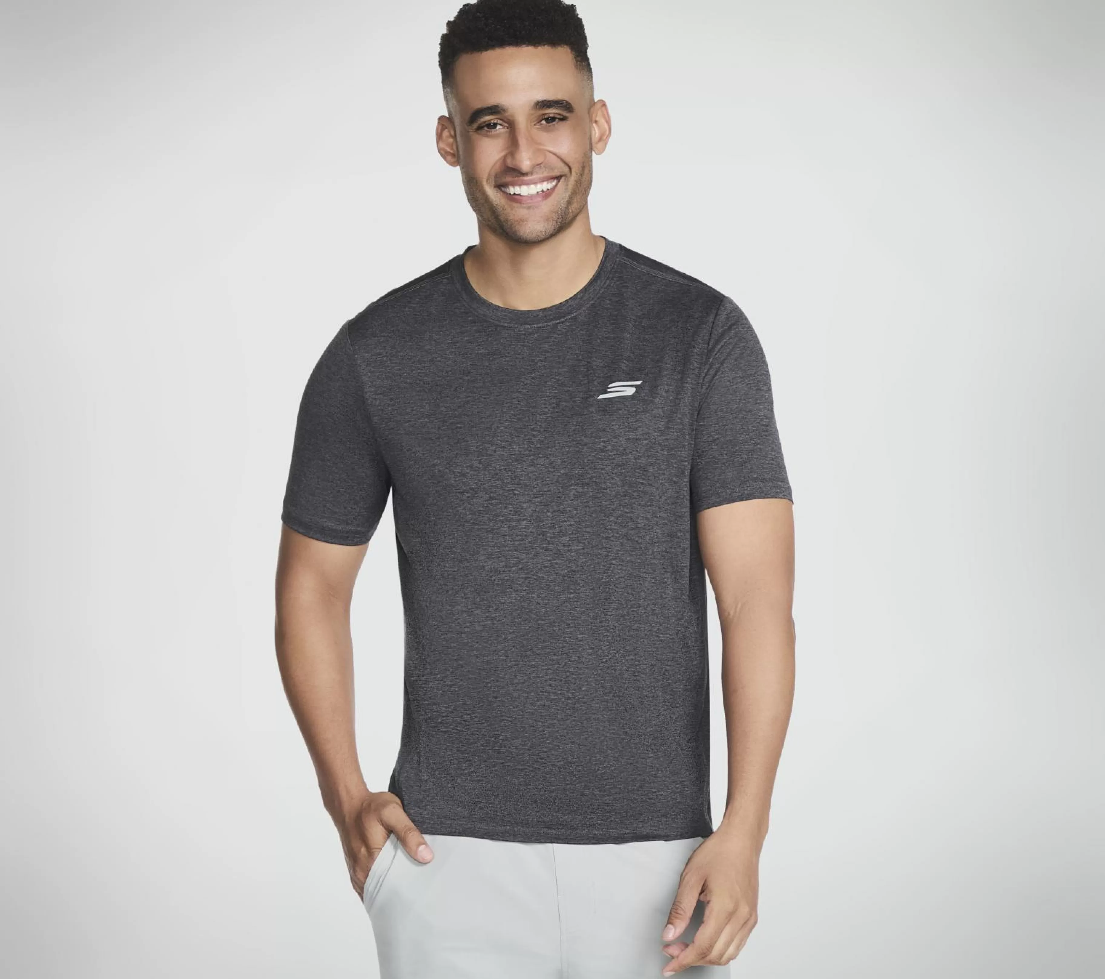 Partes De Cima | Partes De Cima | SKECHERS Performance Charge Tee PRETO / CARVÃO