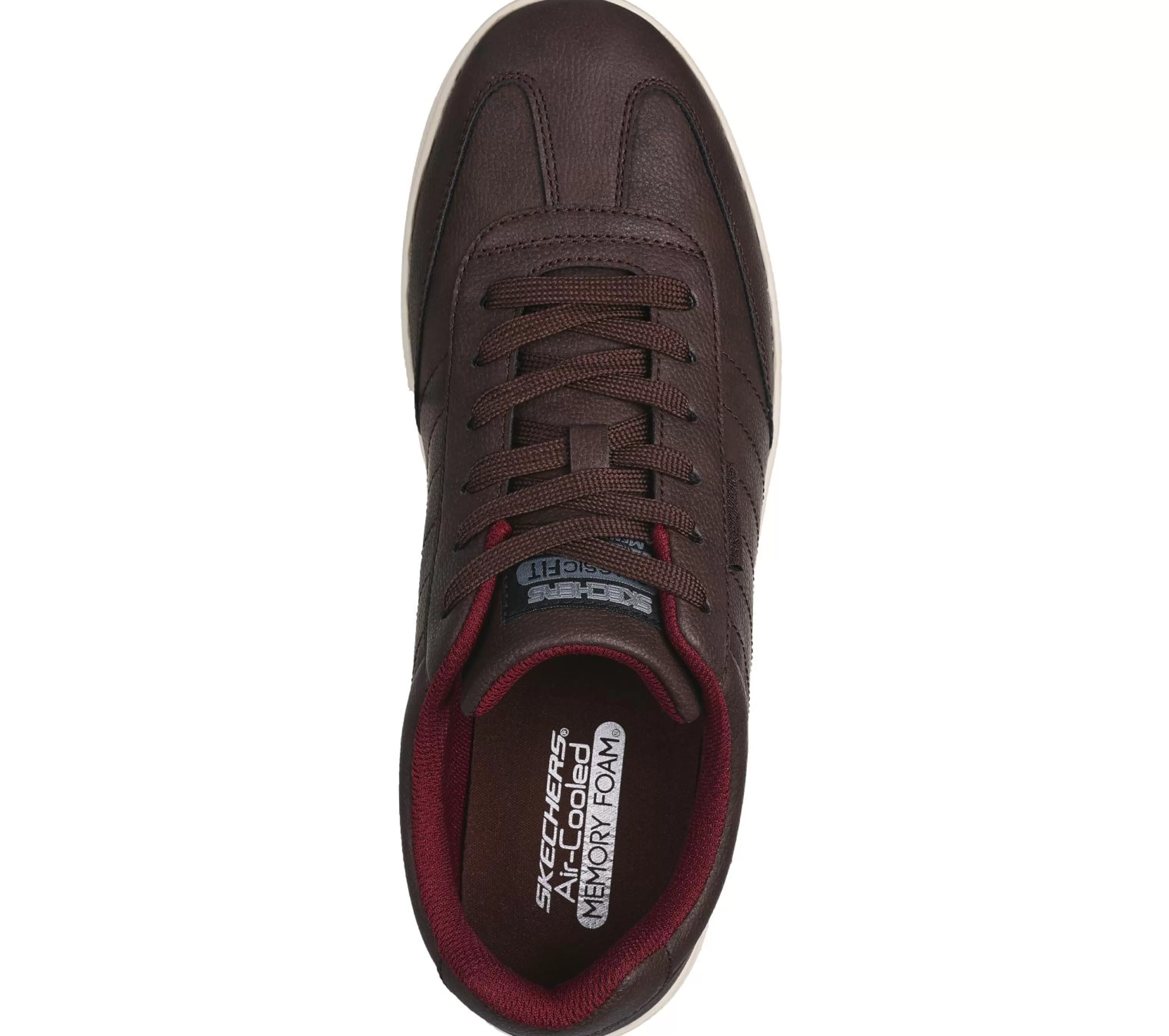 Sapatos Casual | Sapatos Com Atacadores | SKECHERS Placer - Crandon CHOCOLATE