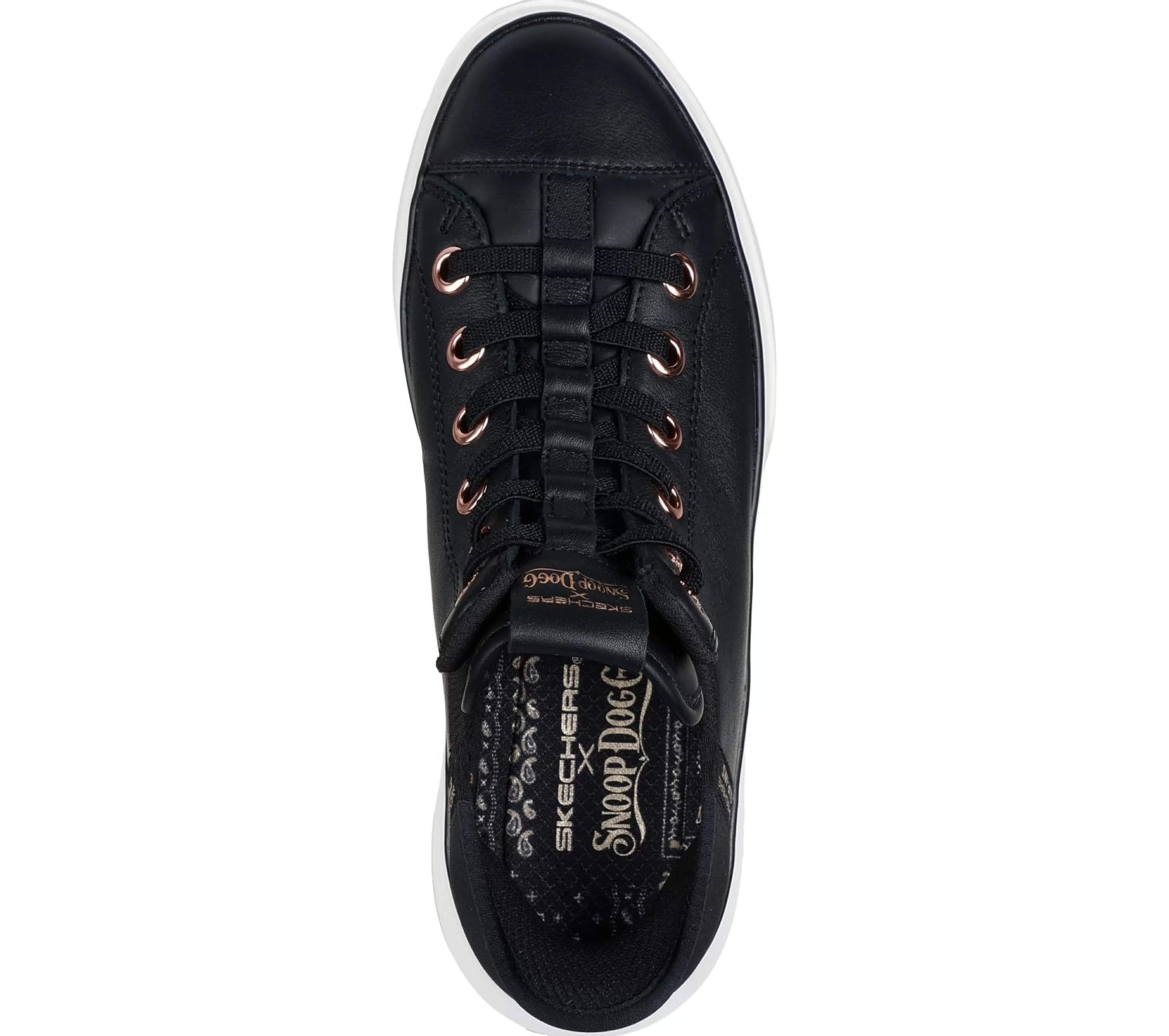 Hands Free Slip-Ins | Sapatilhas Casuais | SKECHERS Premium Leather Slip-ins Snoop One - OG PRETO