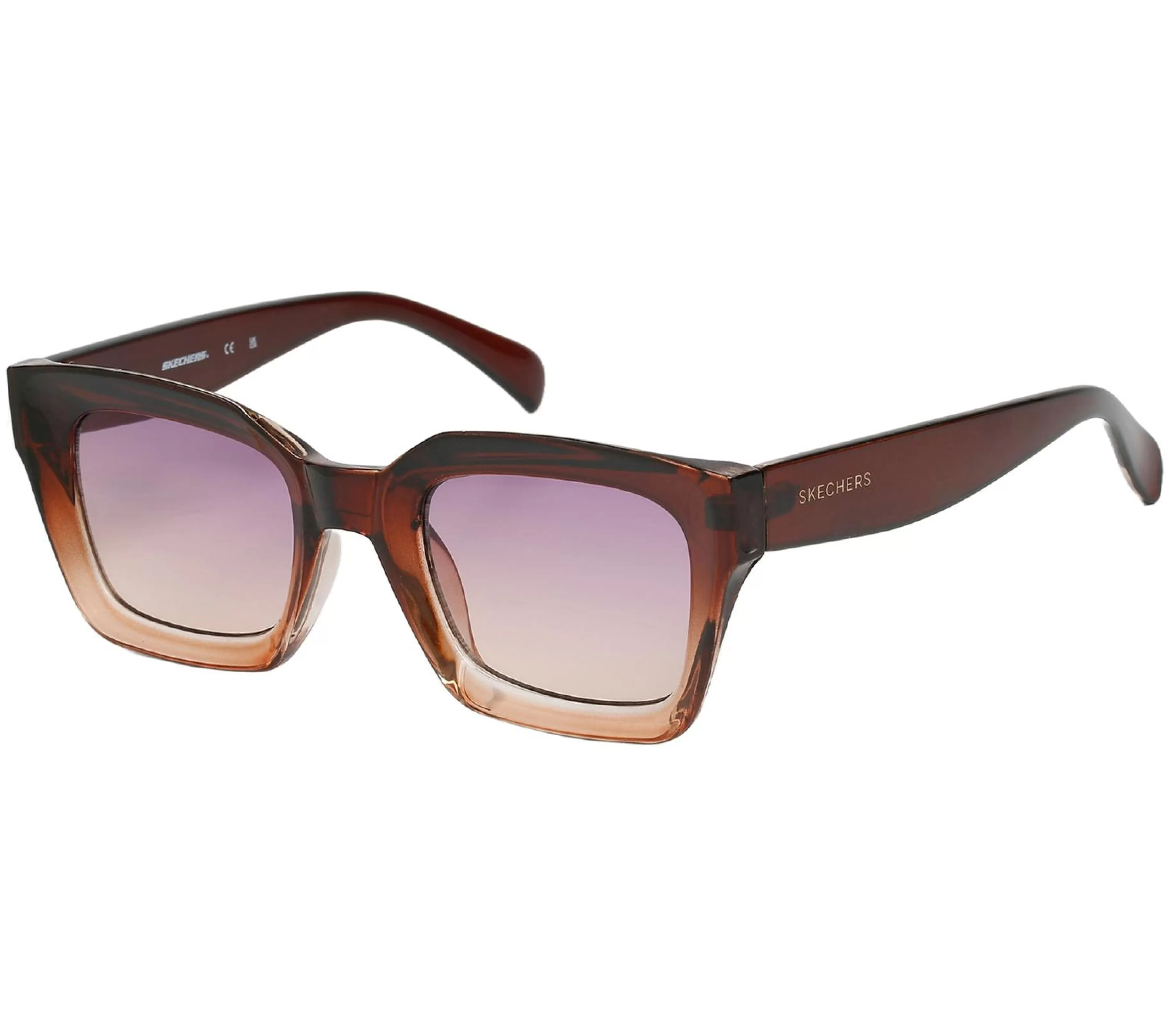 Óculos De Sol | SKECHERS Rectangle Sunglasses CASTANHO / MULTICOR