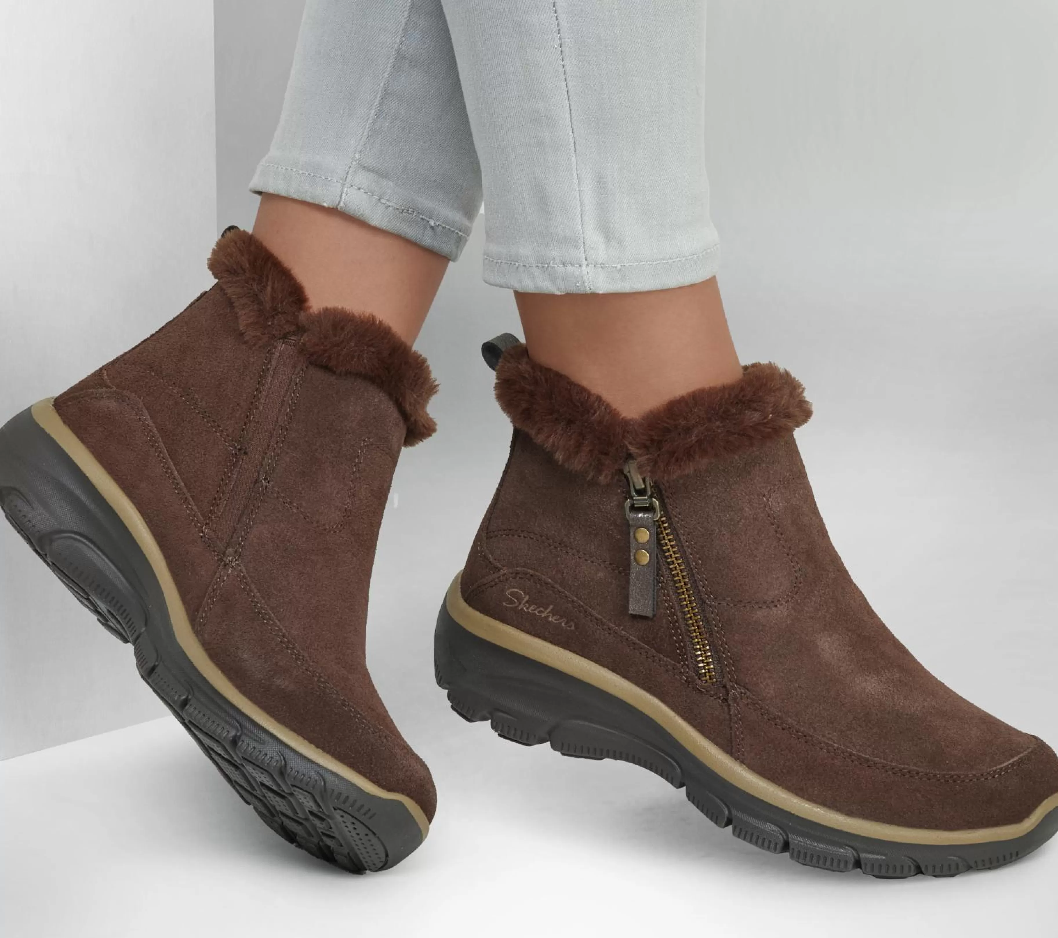 Botas | SKECHERS Relaxed Fit: Easy Going - Cool Zip! CHOCOLATE