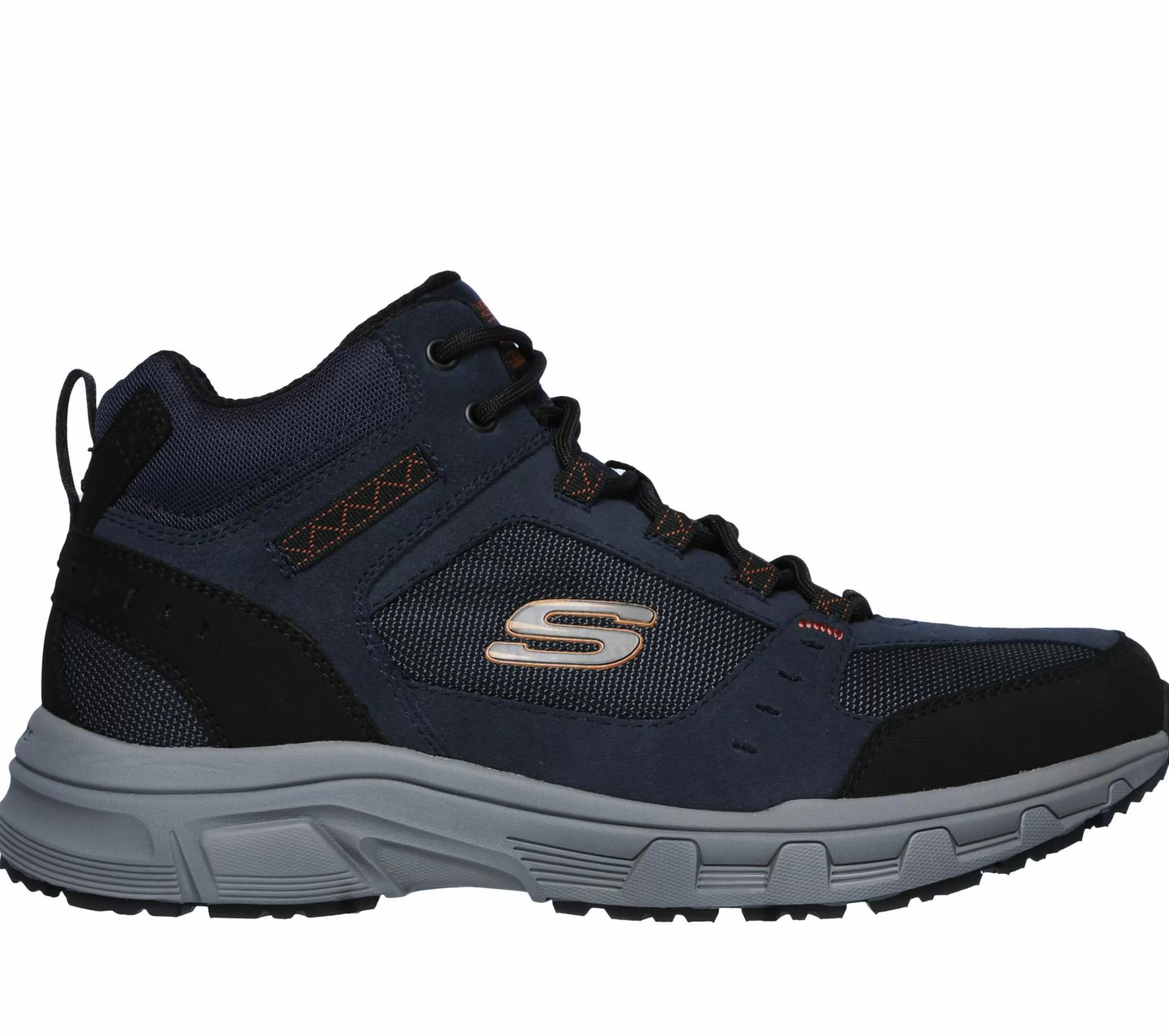 Sapatos Com Atacadores | Botas | SKECHERS Relaxed Fit: Oak Canyon - Ironhide NAVY / LARANJA