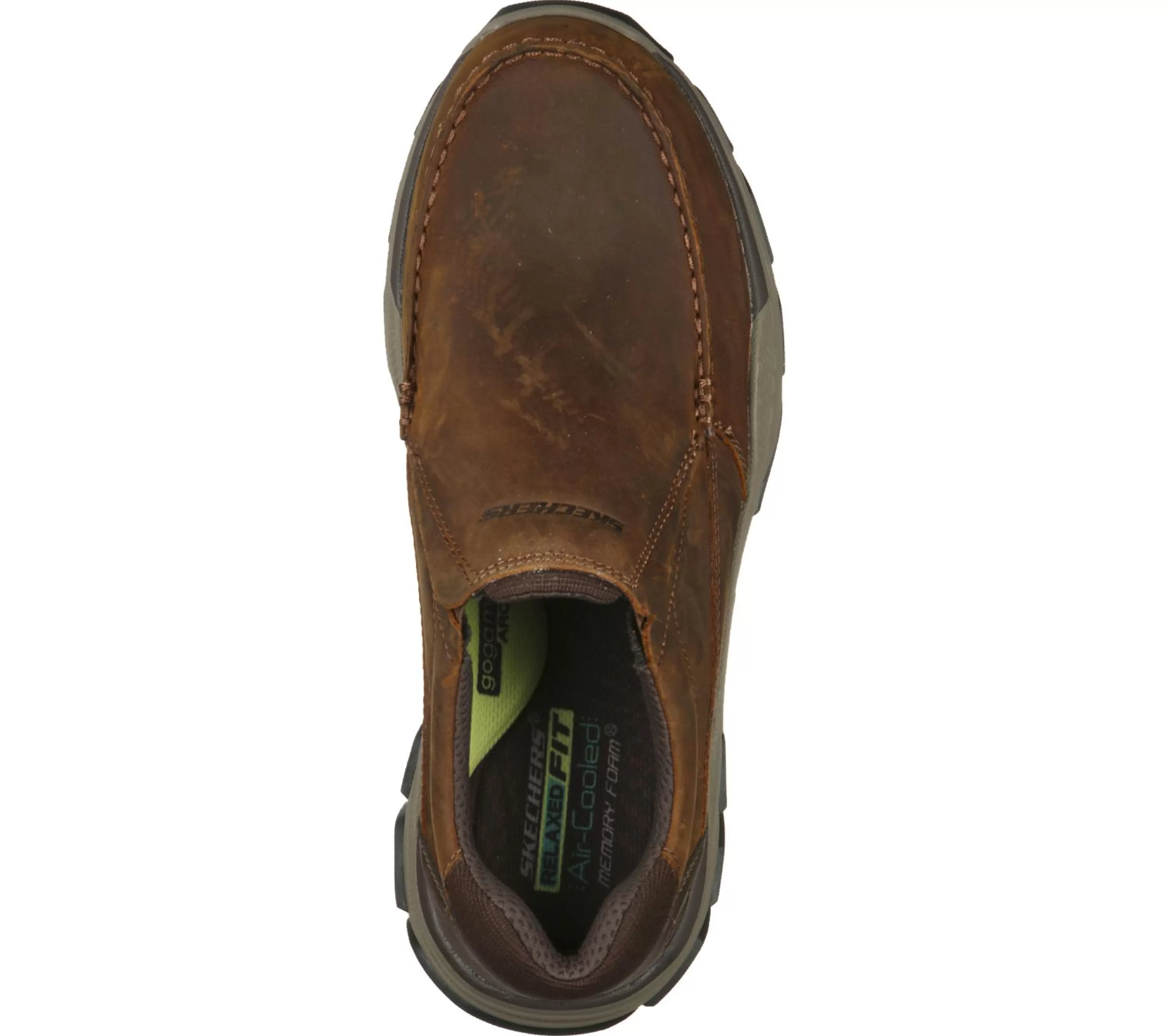 Calçado Sem Atacadores | SKECHERS Relaxed Fit: Respected - Catel CASTANHO