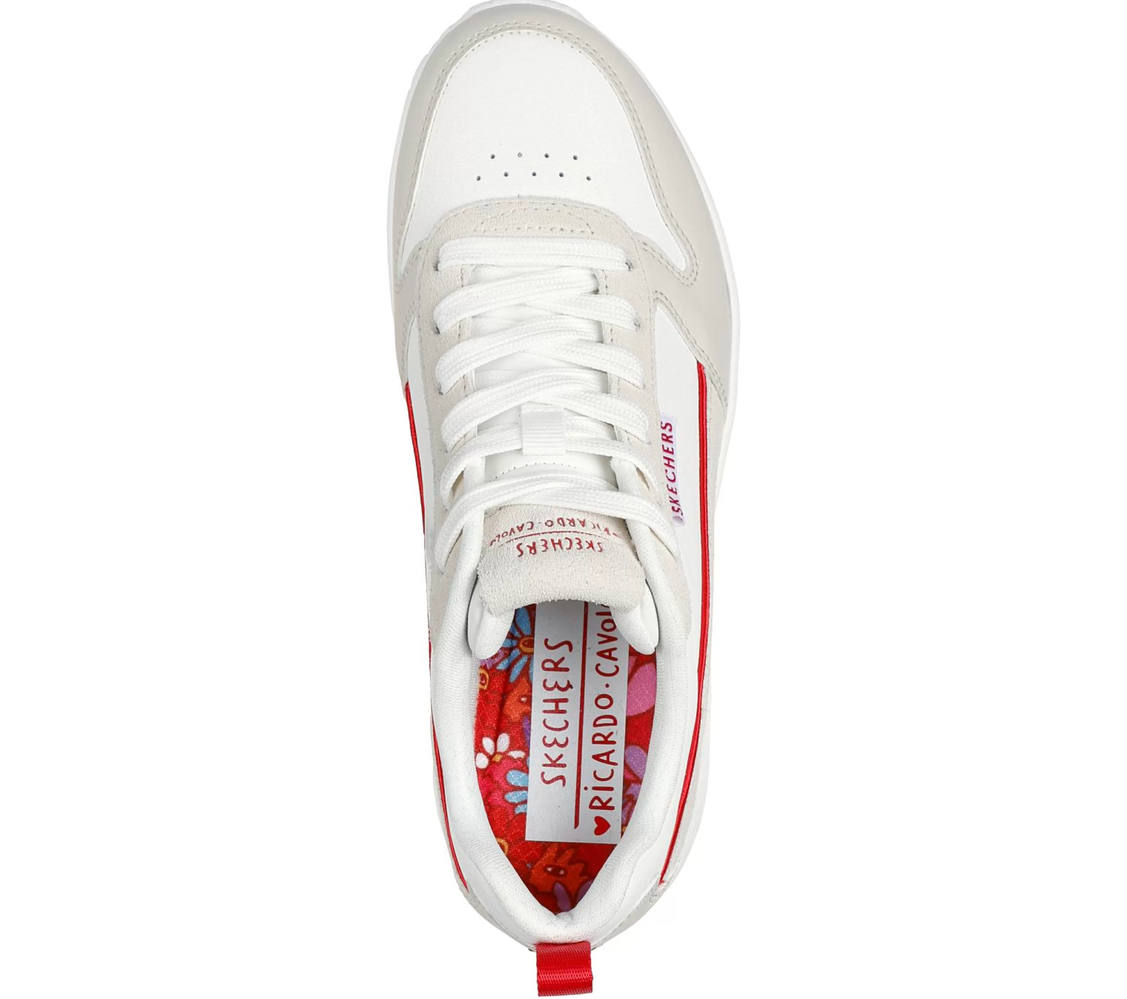 Com Atacadores | Sapatilhas Casuais | SKECHERS Ricardo Cavolo: Uno - Flaming Love BRANCO / NATURAL