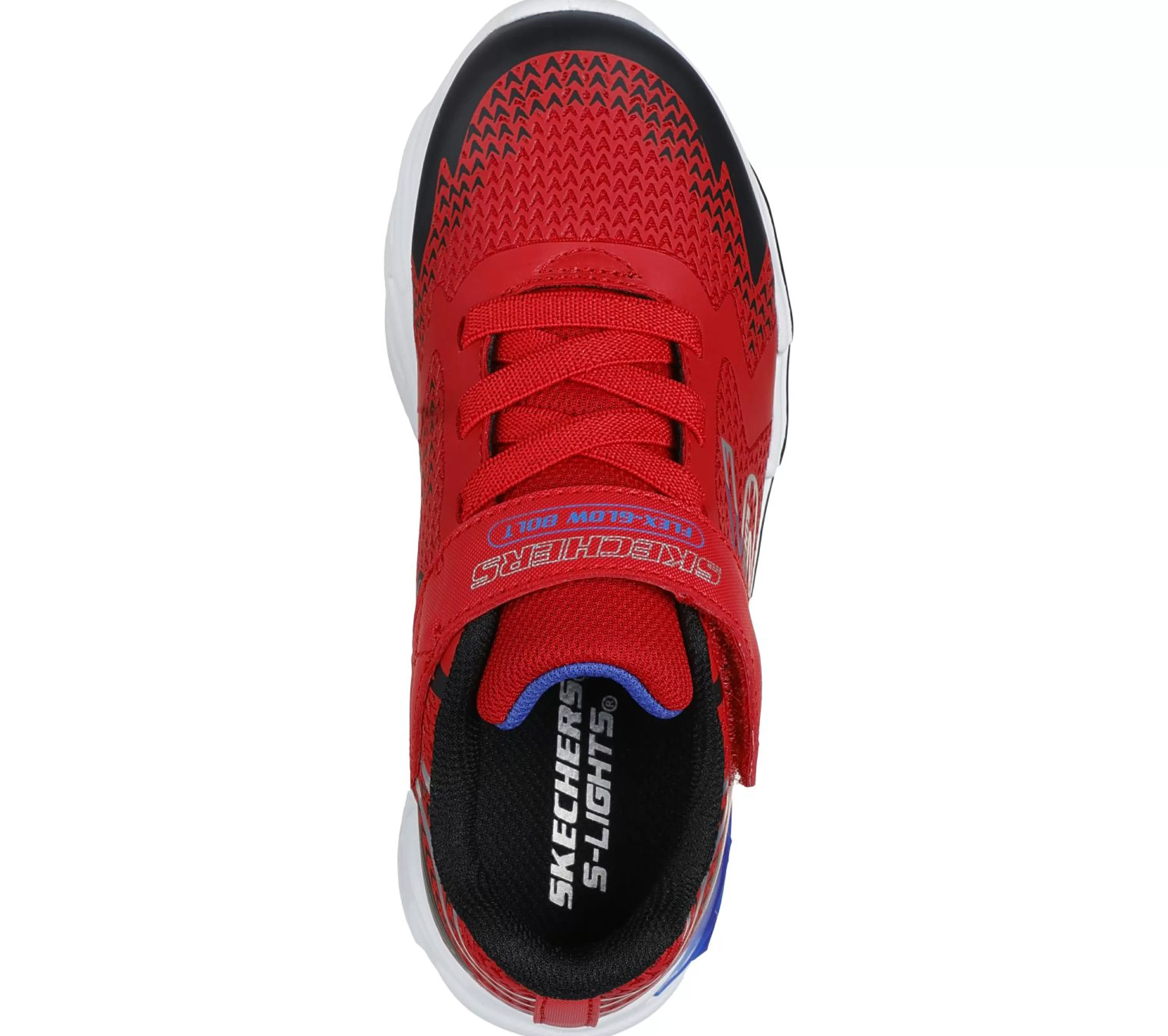 Calçado Sem Atacadores | Luzes | SKECHERS S Lights: Flex-Glow Bolt VERMELHO / PRETO