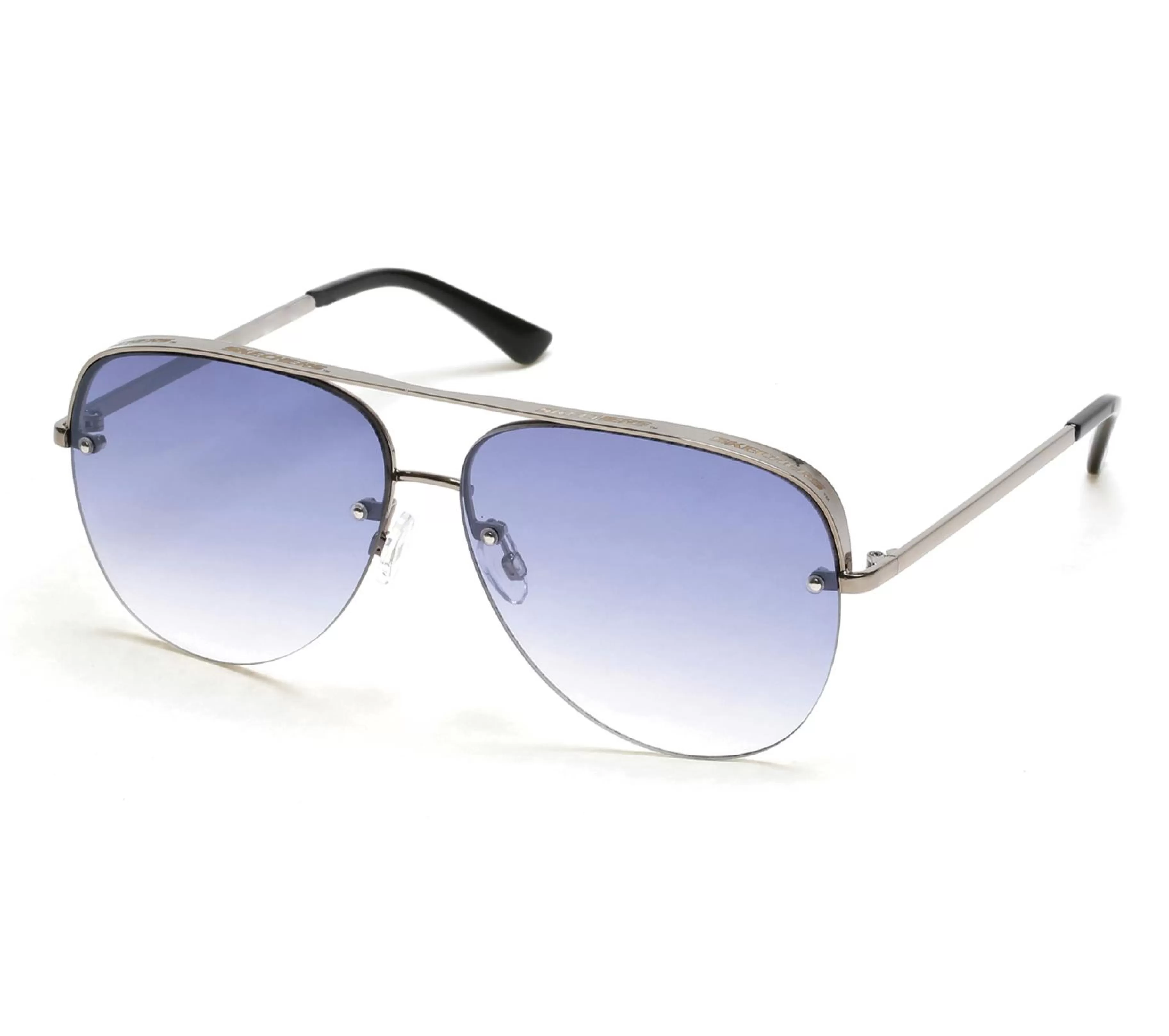 Óculos De Sol | SKECHERS Semi-Rimless Metal Aviator METAL / PRETO