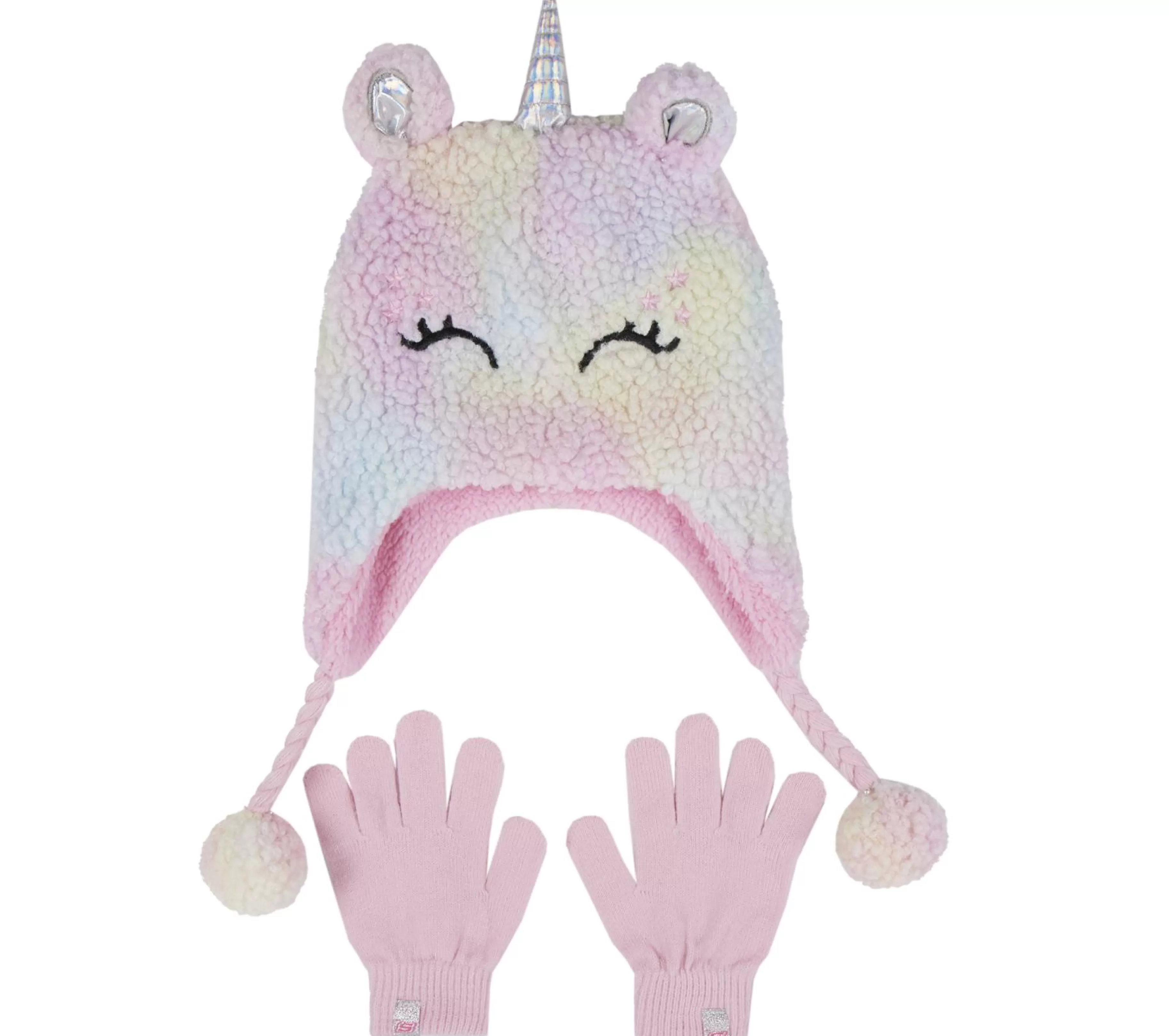 Acessórios Para A Cabeça | Acessórios Para A Cabeça | SKECHERS Sherpa Unicorn Hat And Glove Set MULTICOR