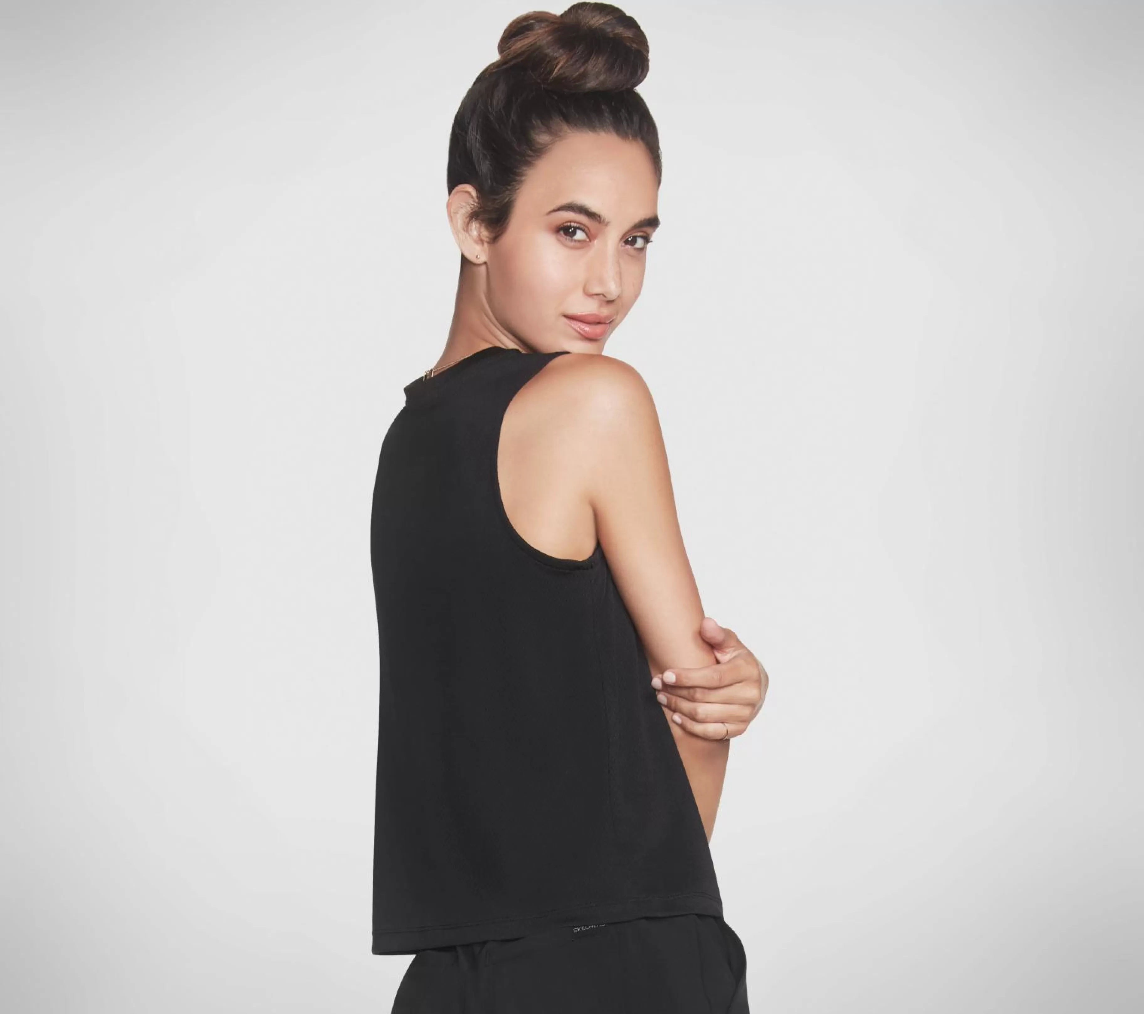 Partes De Cima | Partes De Cima | SKECHERS Apparel Festive Mesh Tank Top PRETO