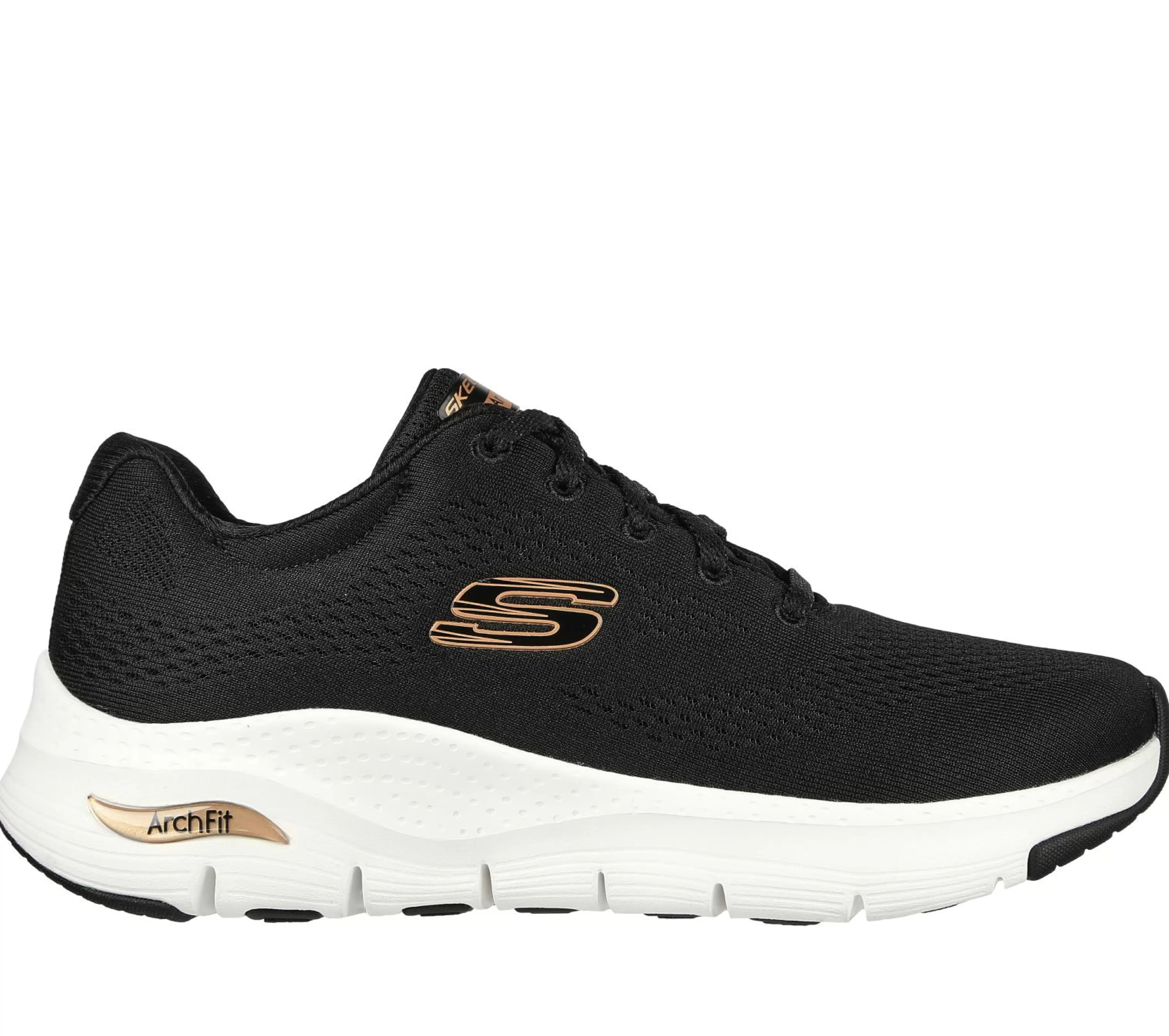 Com Atacadores | Sapatilhas | SKECHERS Arch Fit - Big Appeal PRETO / DOURADO ROSA